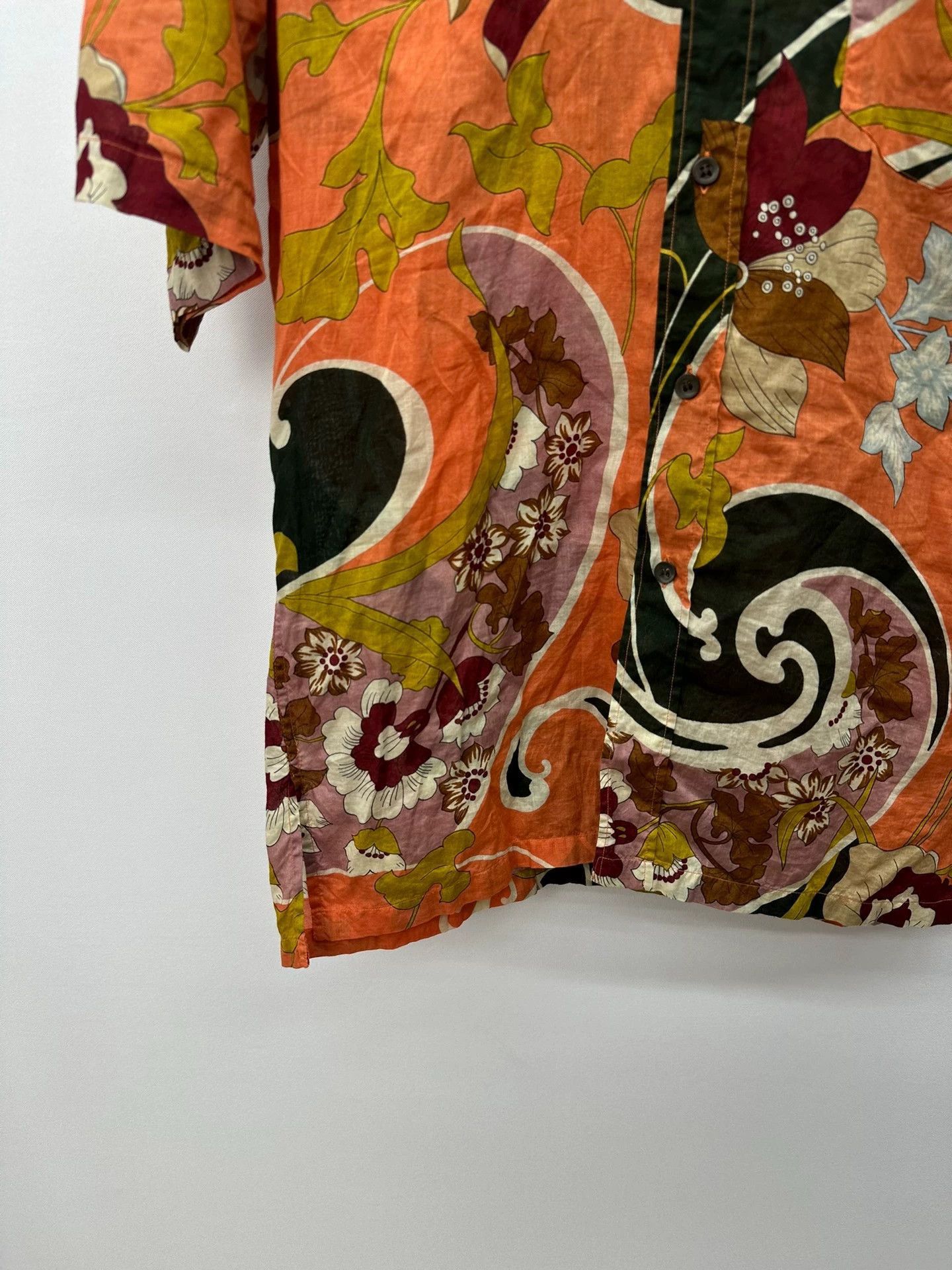 Dries Van Noten Multi Floral Print Short Sleeve Button Up Shirt Size US S / EU 44-46 / 1 - 3 Thumbnail