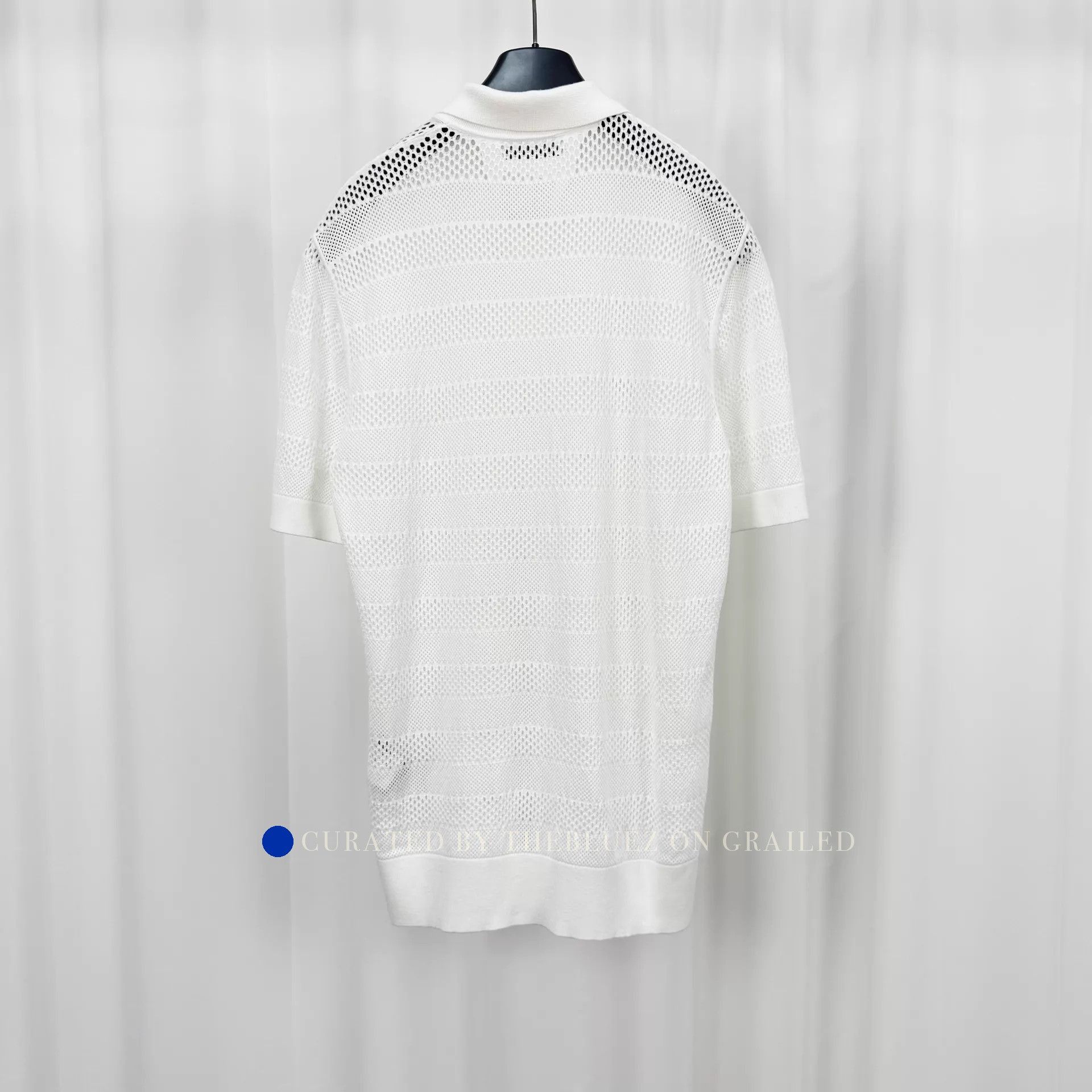 Dries Van Noten White Short Sleeve Knit Polo Shirt Size US L / EU 52-54 / 3 - 2 Thumbnail
