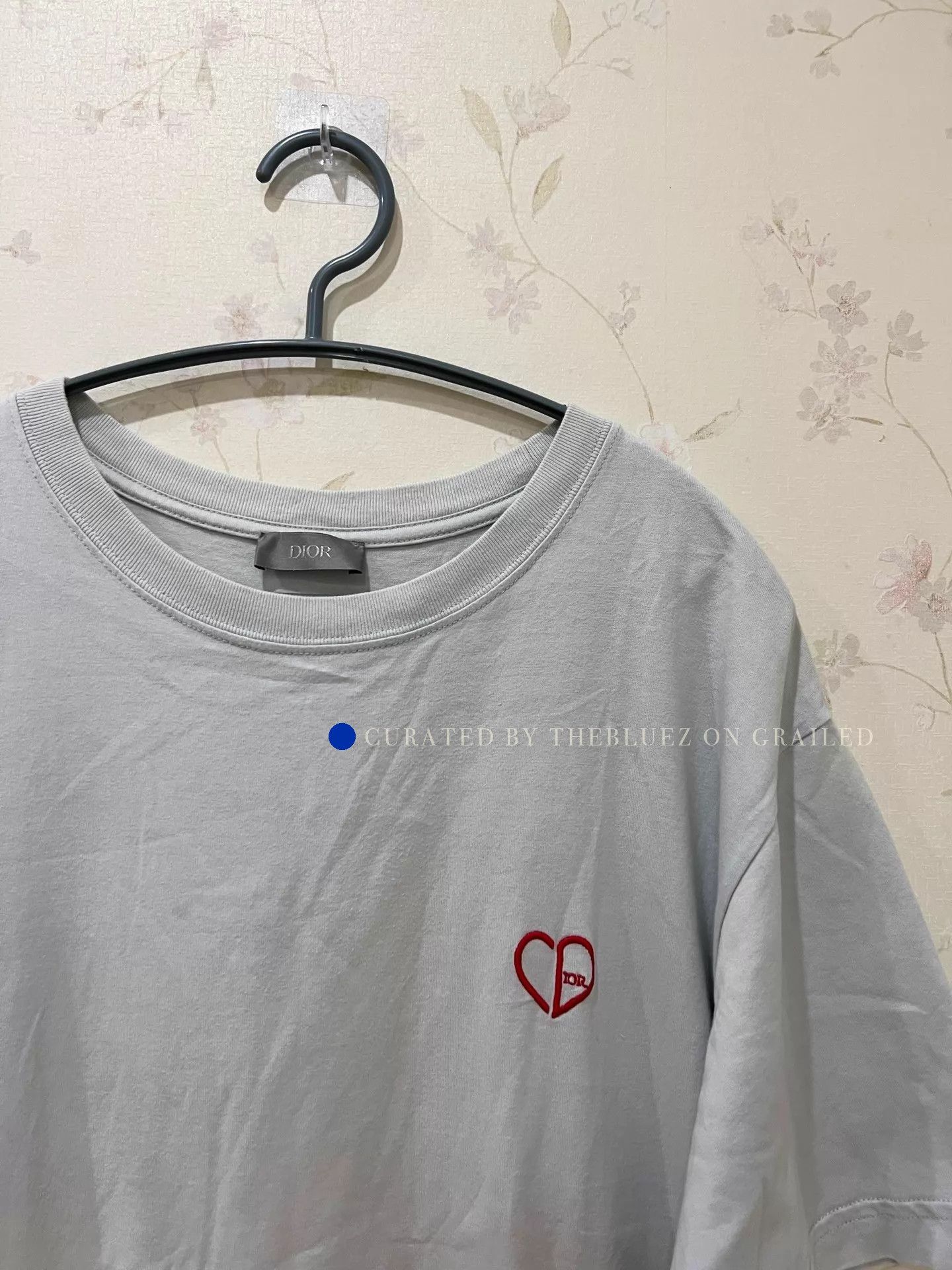 Dior Gray Short-Sleeve T-Shirt with Heart Emblem Size US S / EU 44-46 / 1 - 4 Thumbnail