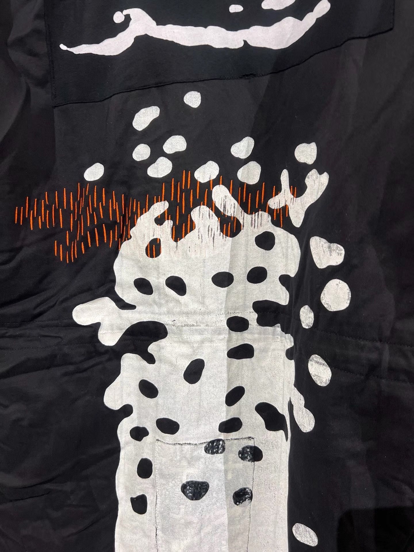 11 By Boris Bidjan Saberi Black Hooded Parka with Abstract Graphic Print Size US M / EU 48-50 / 2 - 7 Thumbnail