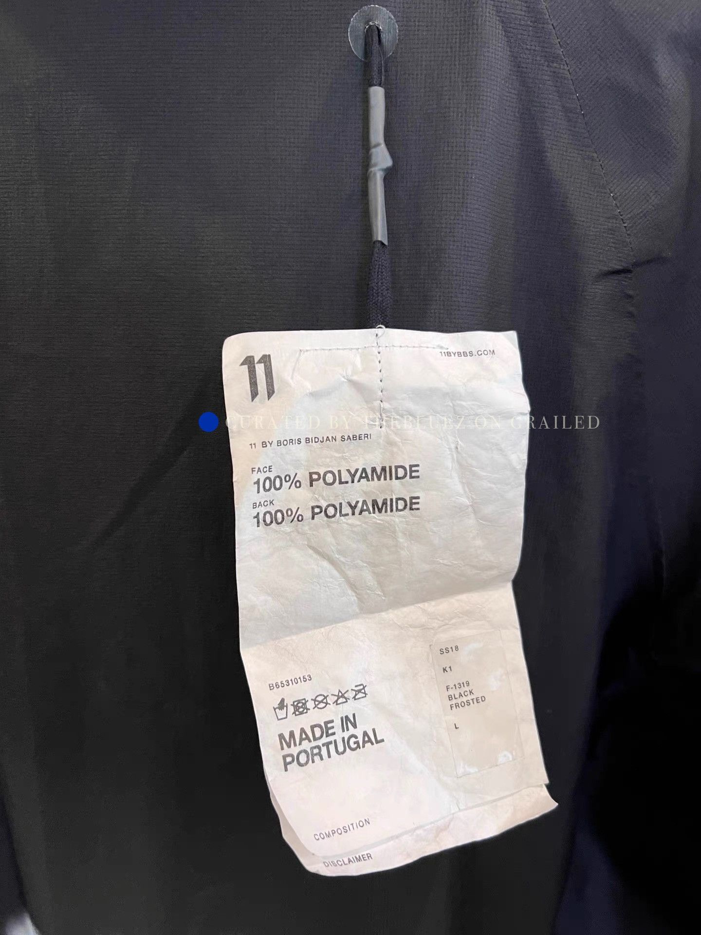 11 By Boris Bidjan Saberi Black Graphic Hooded Parka - Size L Size US L / EU 52-54 / 3 - 8 Thumbnail