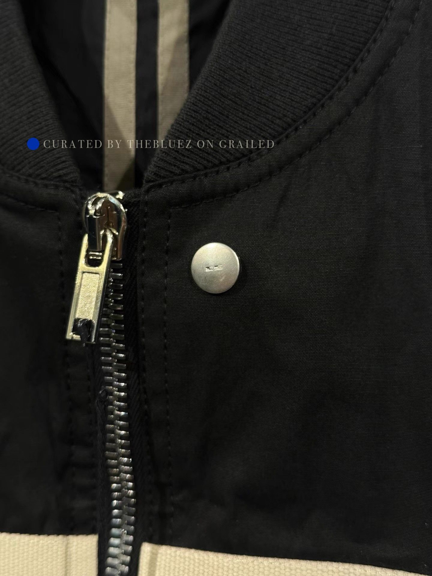 Rick Owens Black Bomber Jacket with Geometric Pattern Size L Size US L / EU 52-54 / 3 - 6 Thumbnail
