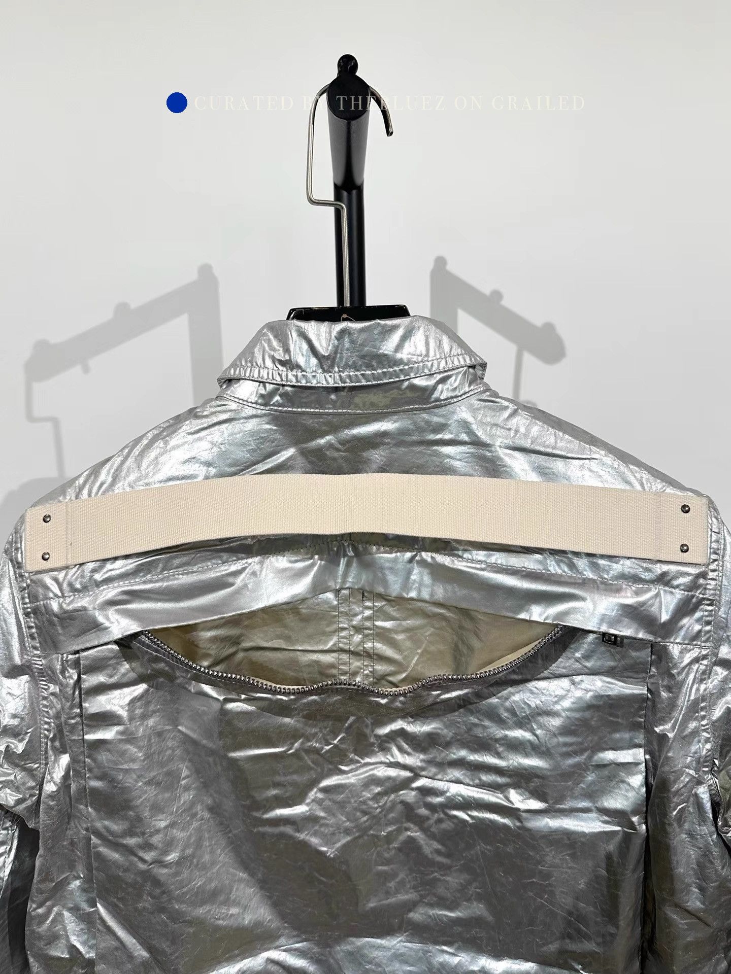 Rick Owens Silver Utility Button-Up Shirt Size US S / EU 44-46 / 1 - 4 Thumbnail