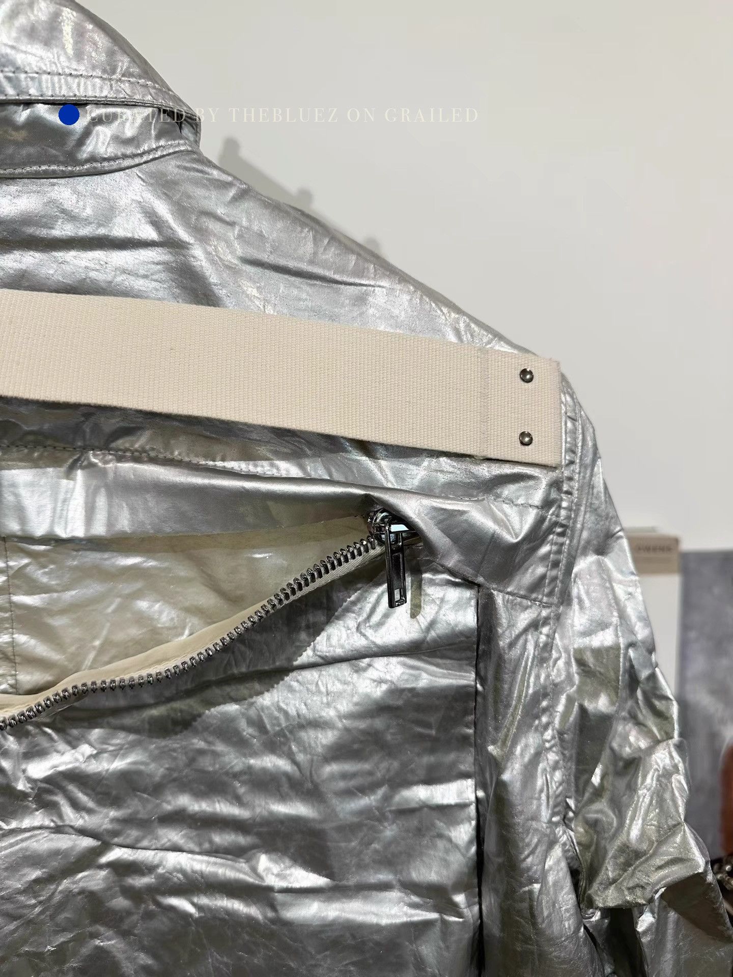 Rick Owens Silver Utility Button-Up Shirt Size US S / EU 44-46 / 1 - 3 Thumbnail