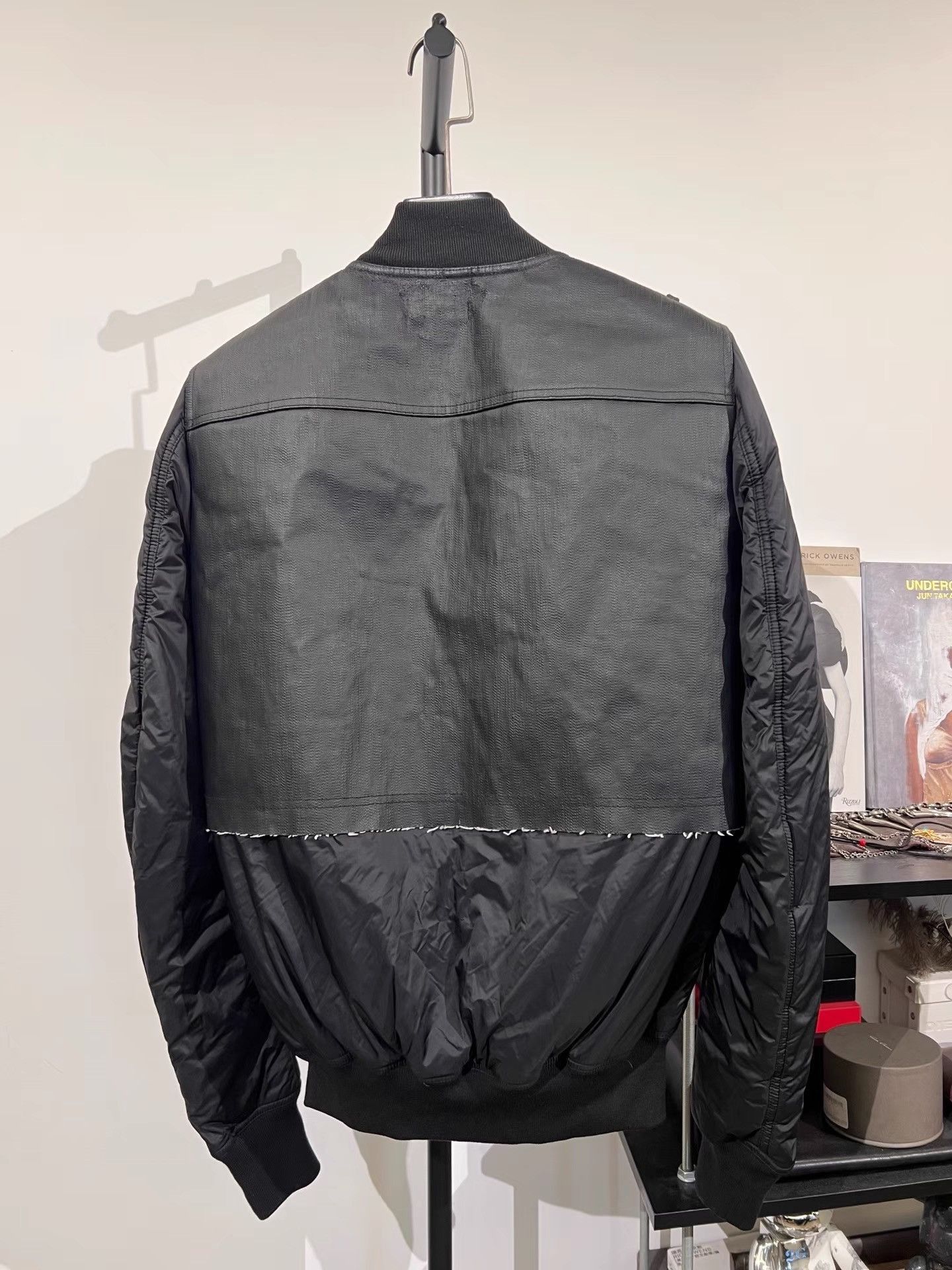 Rick Owens Silver Ombre Bomber Jacket Size M Size US M / EU 48-50 / 2 - 2 Thumbnail