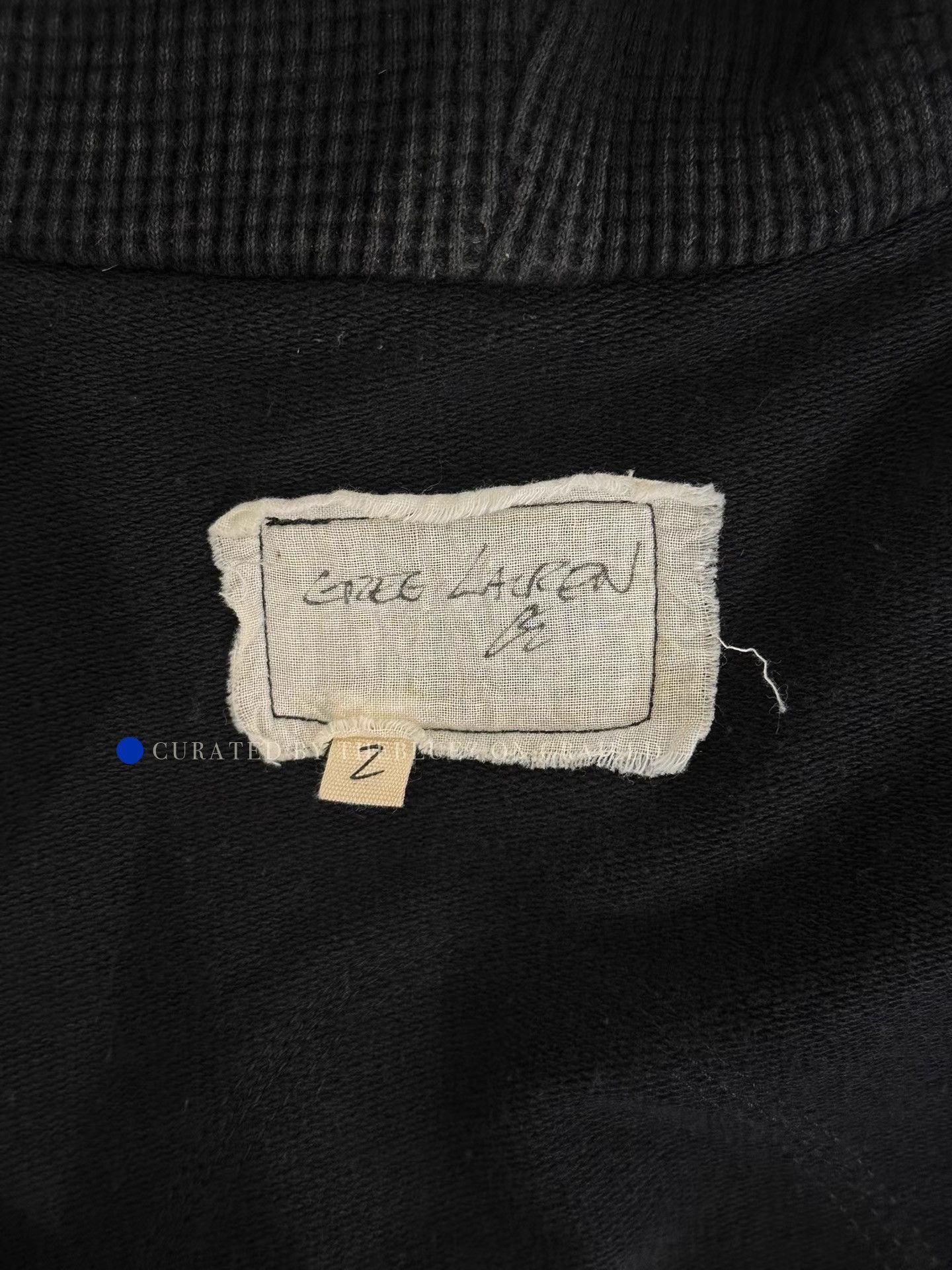 Greg Lauren Black Hooded Zip-Up Jacket with Contrast Sleeves Size US M / EU 48-50 / 2 - 8 Thumbnail