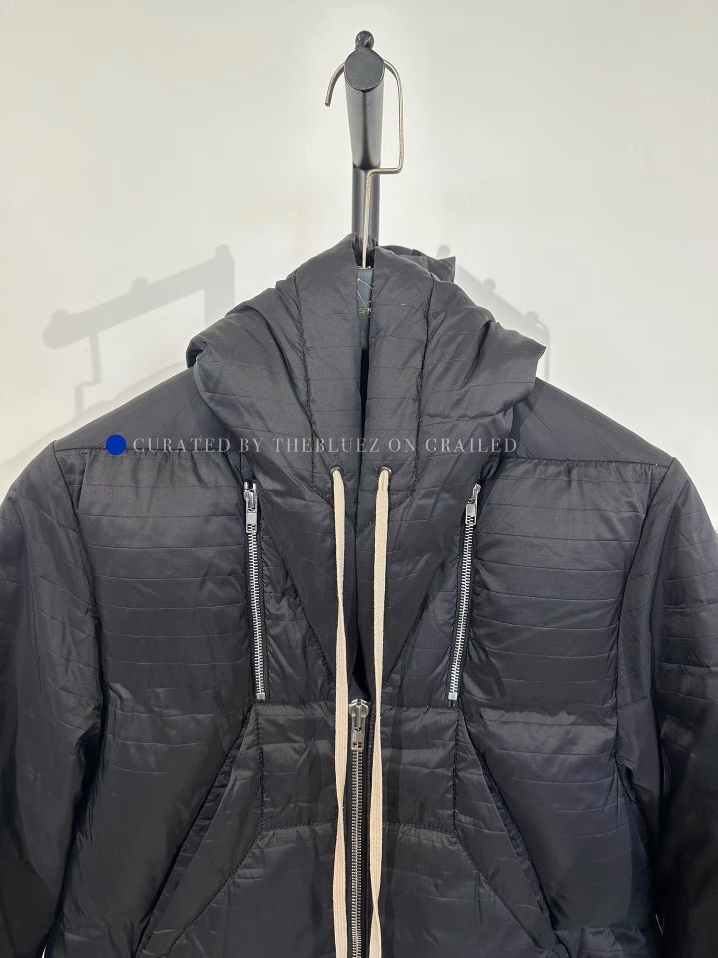 Rick Owens Black Hooded Padded Long Parka - Size M Size US M / EU 48-50 / 2 - 3 Thumbnail