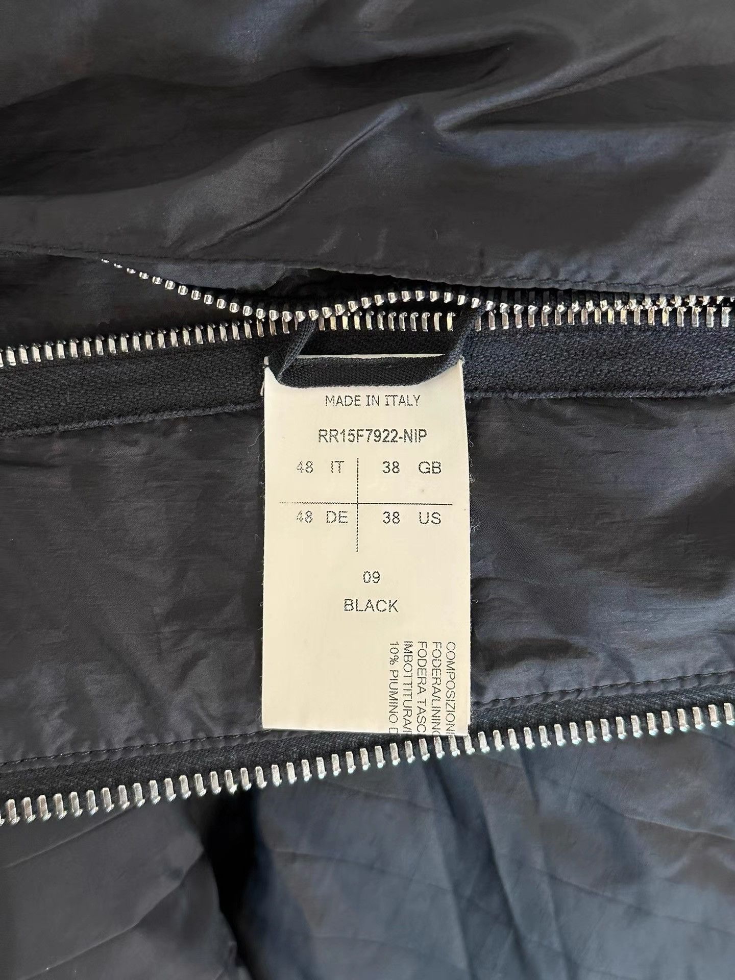 Rick Owens Black Hooded Padded Long Parka - Size M Size US M / EU 48-50 / 2 - 6 Thumbnail