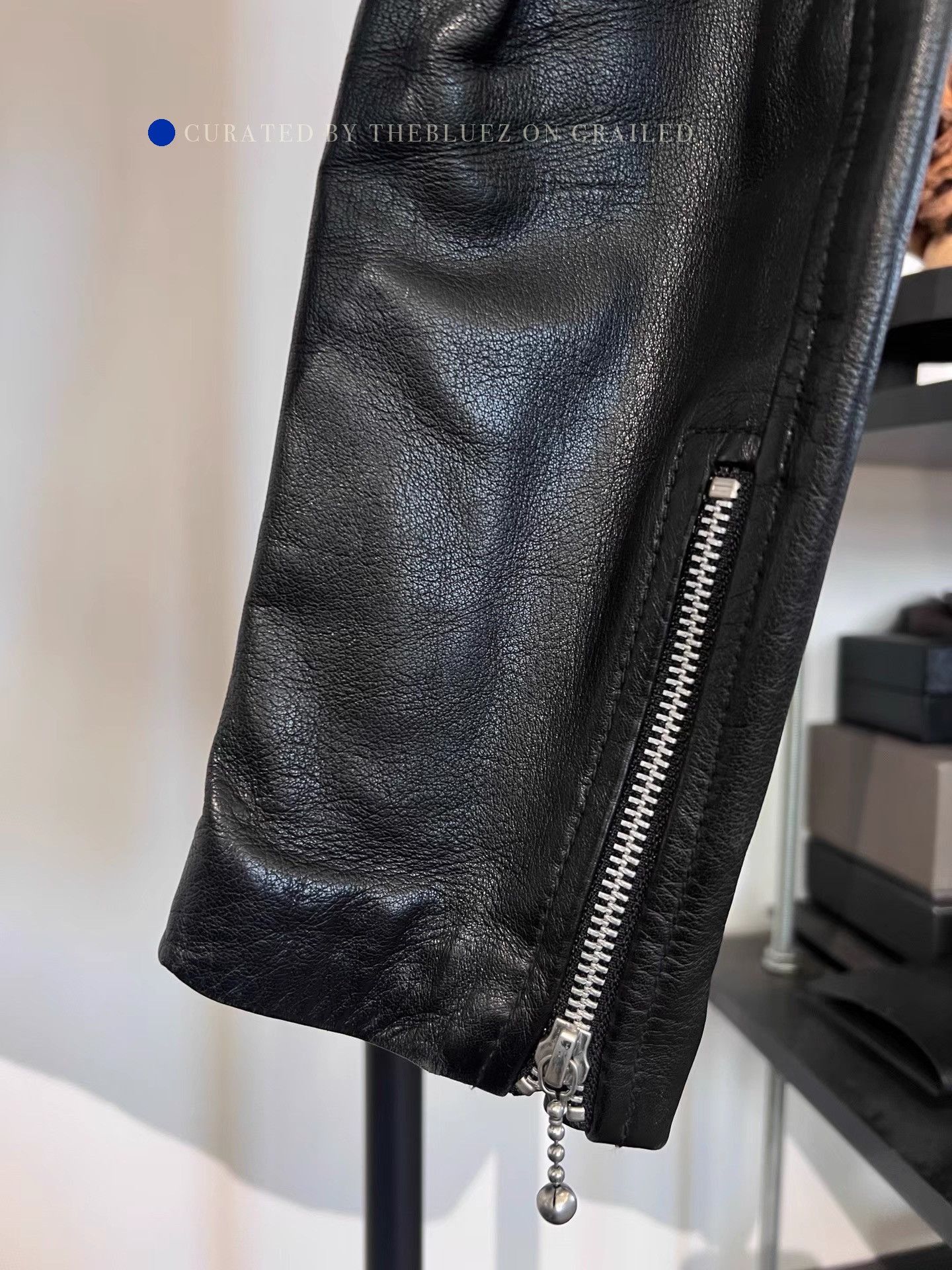 Undercover Black Puffer Jacket with Leather Sleeves Size S Size US S / EU 44-46 / 1 - 5 Thumbnail