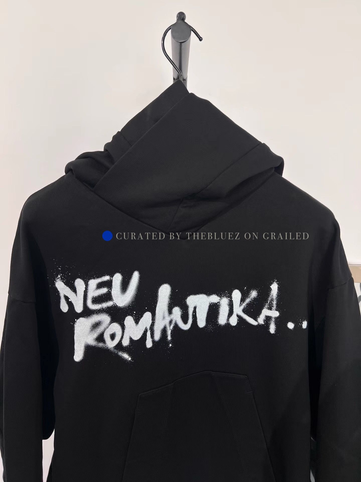 Julius Black Hoodie with 'NEU Romaurika...' Back Print Size US S / EU 44-46 / 1 - 2 Thumbnail