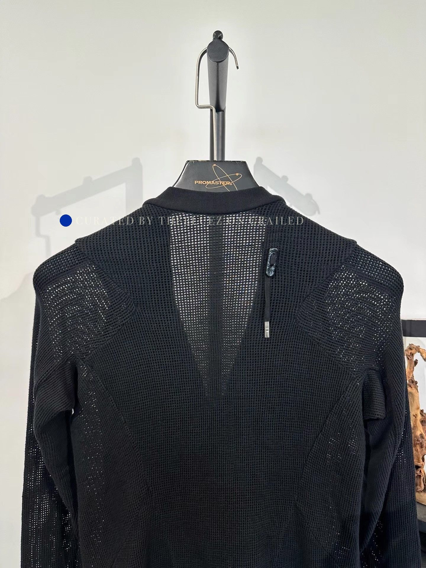 Boris Bidjan Saberi Black Mesh Knit Long Sleeve Top Size US S / EU 44-46 / 1 - 4 Thumbnail