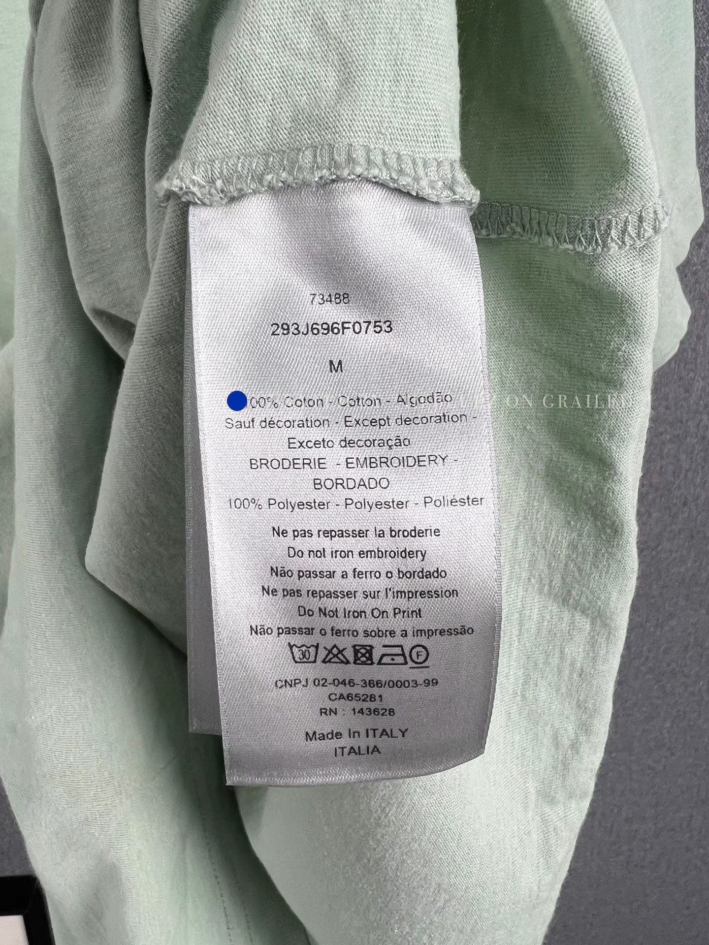 Dior Green Short Sleeve T-Shirt with Pocket Graphic Size US M / EU 48-50 / 2 - 5 Thumbnail