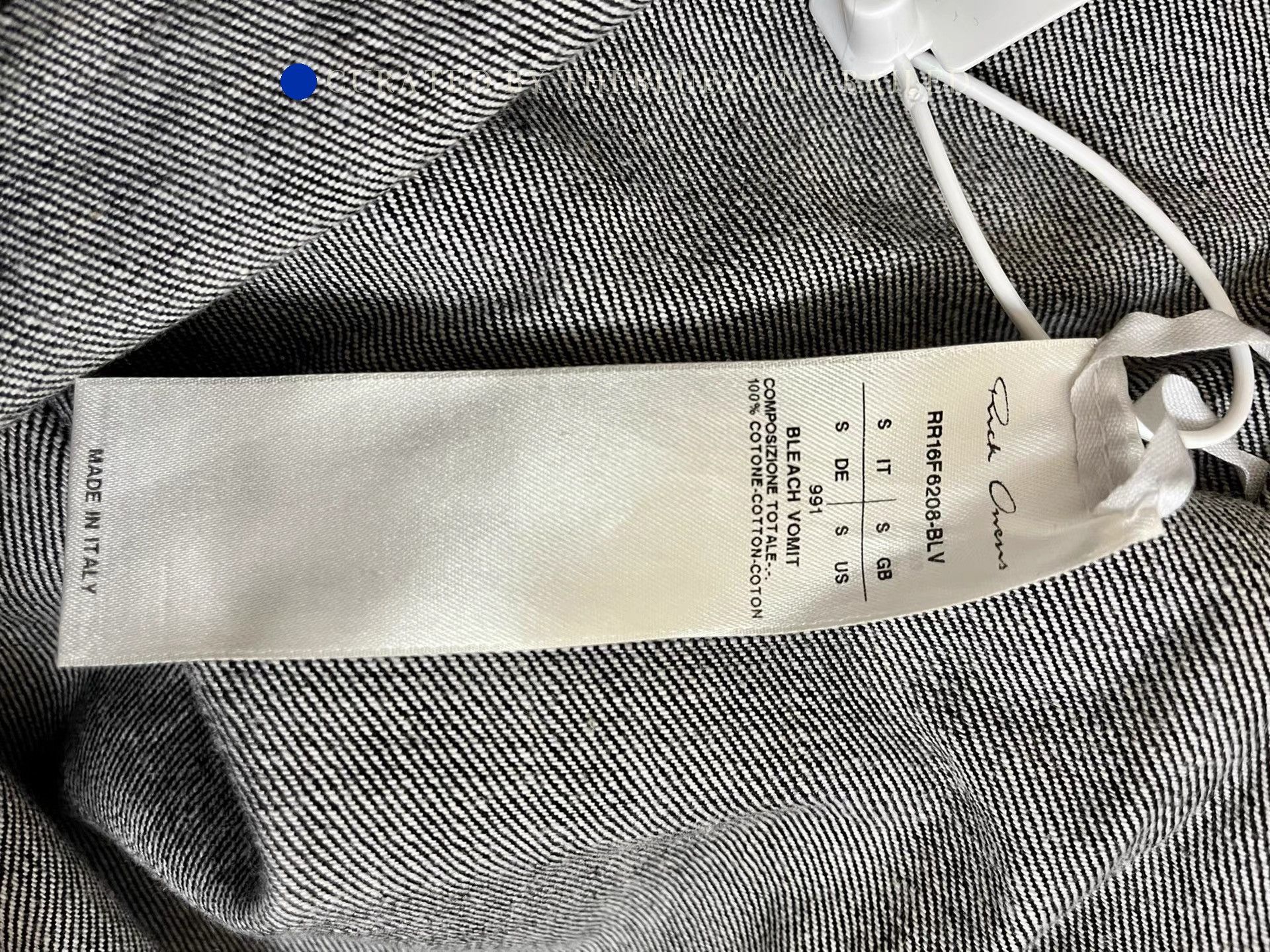 Rick Owens Black Short Sleeve Shirt with White Drip Design Size US S / EU 44-46 / 1 - 3 Thumbnail
