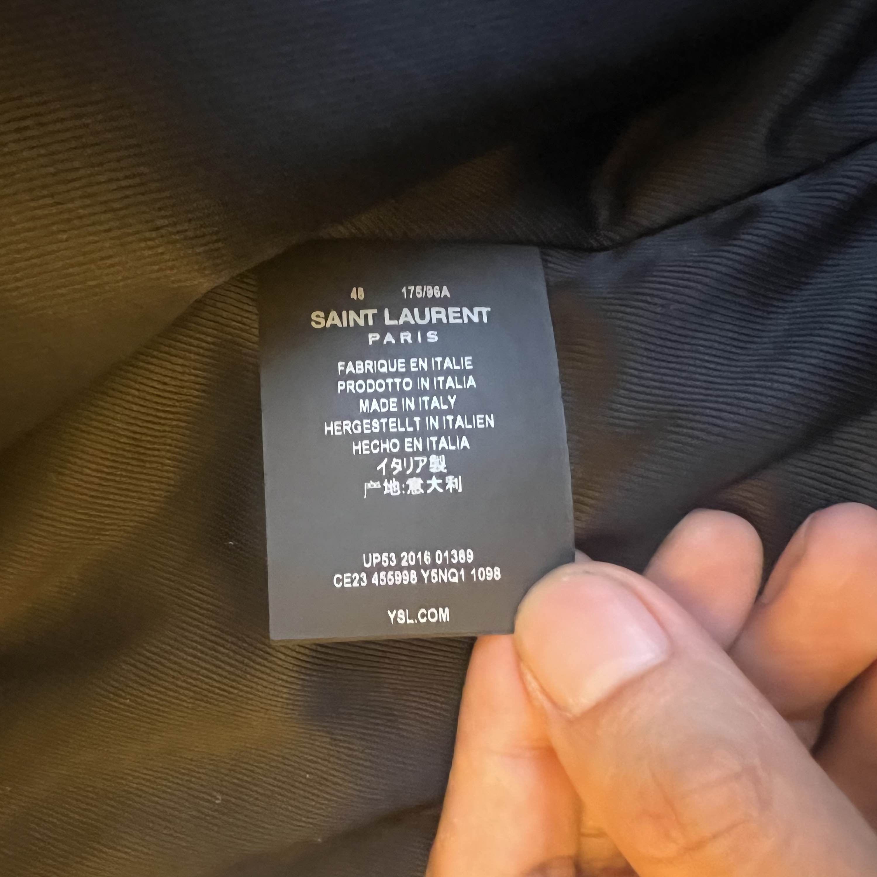 Saint Laurent Paris Black Leather Biker Jacket Size US M / EU 48-50 / 2 - 4 Thumbnail