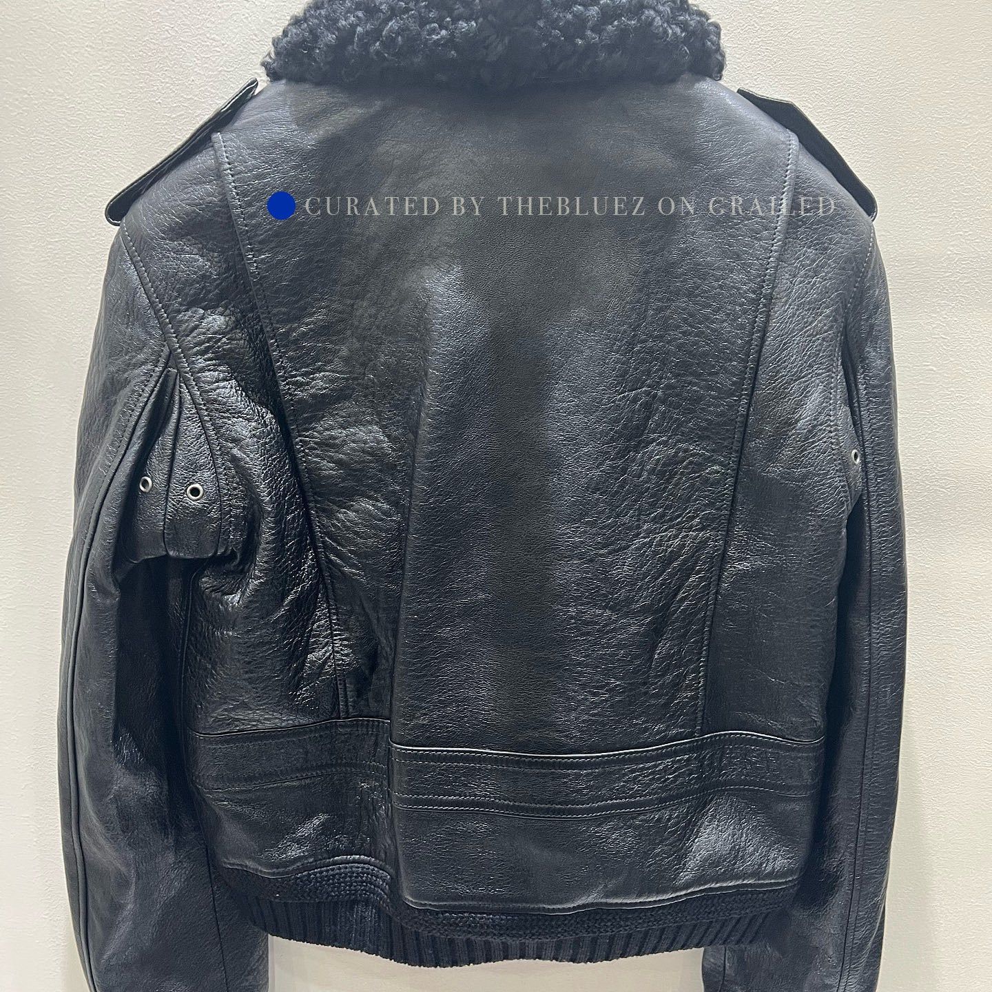 Saint Laurent Paris Black Leather Jacket with Shearling Collar Size US XXS / EU 40 - 2 Thumbnail