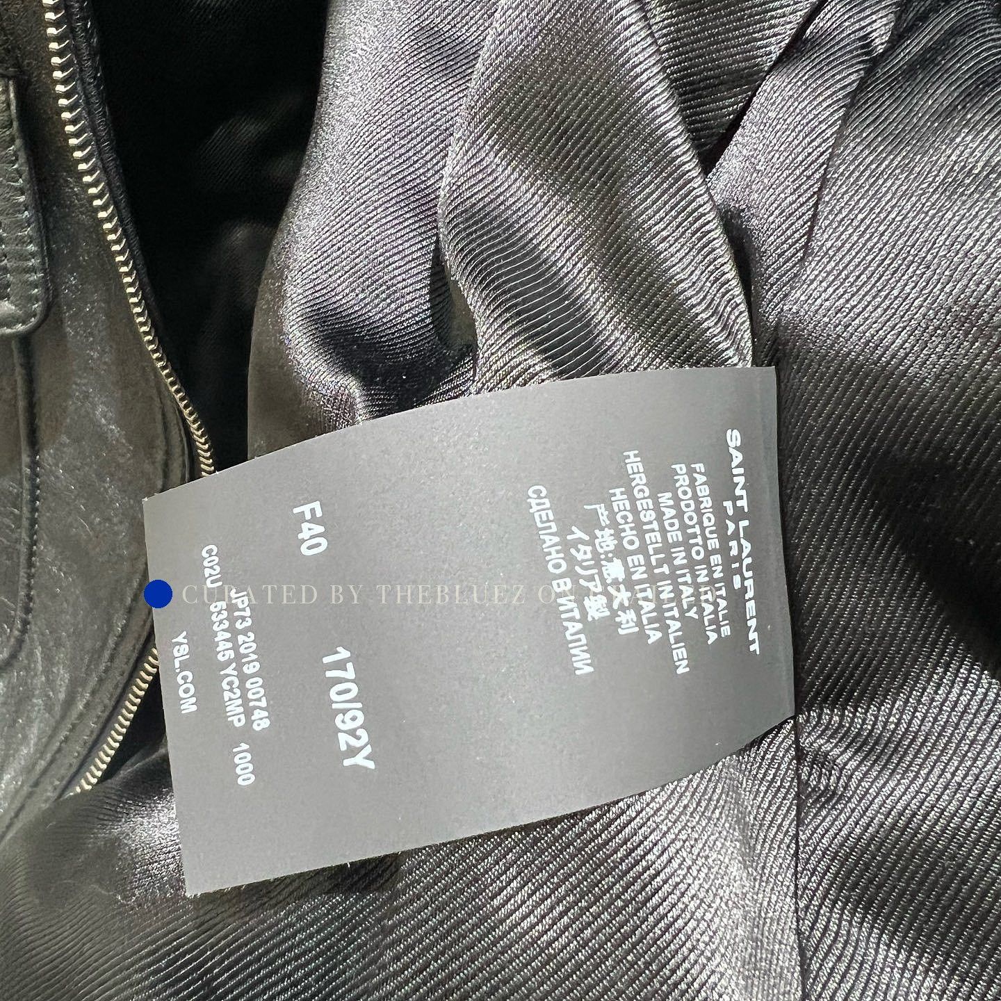 Saint Laurent Paris Black Leather Jacket with Shearling Collar Size US XXS / EU 40 - 4 Thumbnail