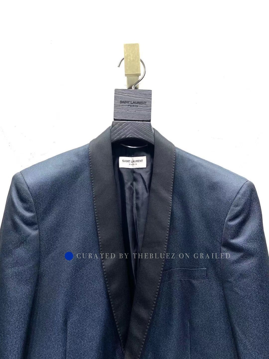 Saint Laurent Paris Blue Formal Blazer with Lapel Collar Size US M / EU 48-50 / 2 - 4 Thumbnail