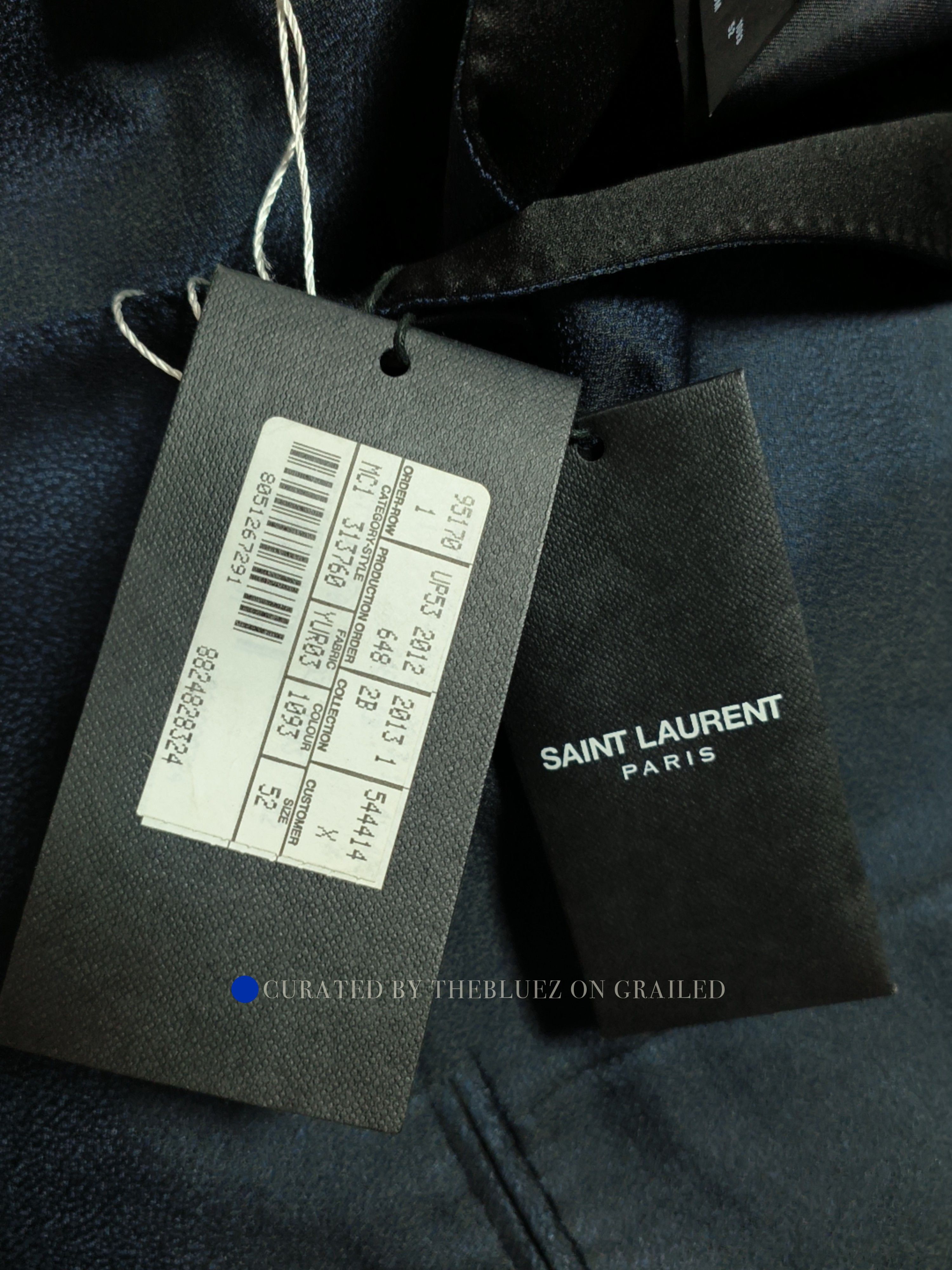 Saint Laurent Paris Blue Formal Blazer with Lapel Collar Size US M / EU 48-50 / 2 - 3 Thumbnail