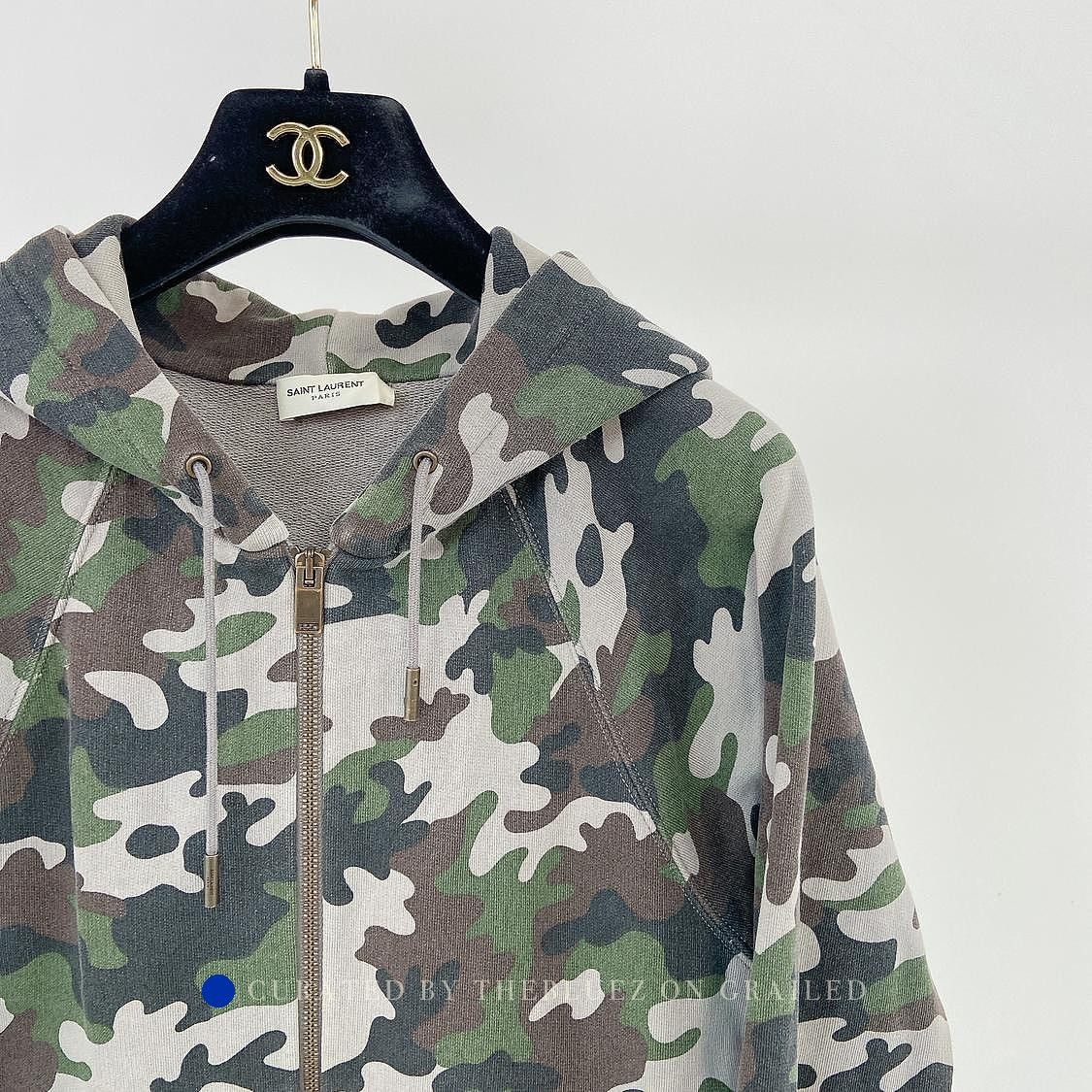Saint Laurent Paris Camouflage Zip-Up Hoodie Size US XS / EU 42 / 0 - 3 Thumbnail