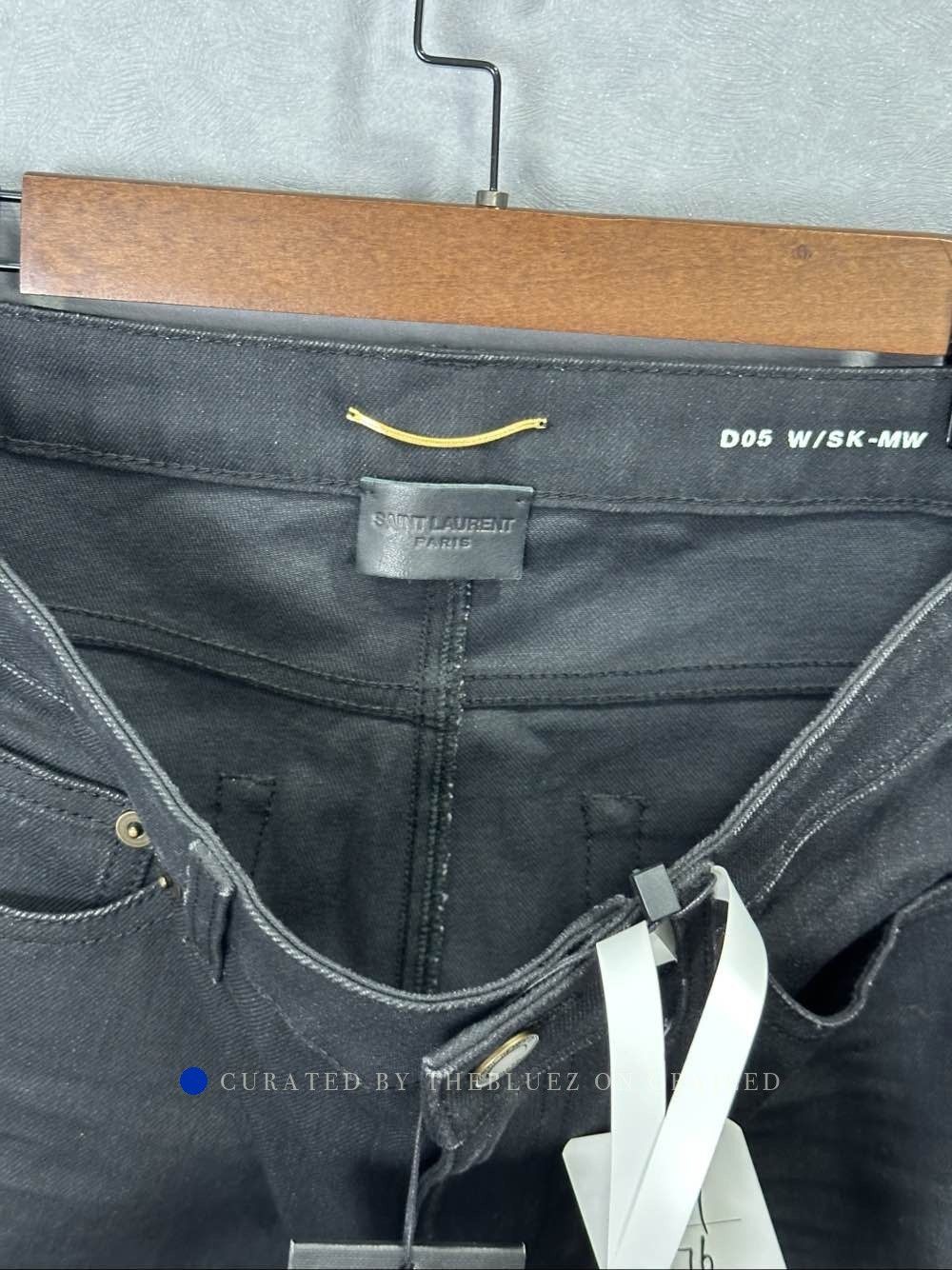 Saint Laurent Paris Black Denim Slim Fit Pants Size US 32 / EU 48 - 3 Thumbnail