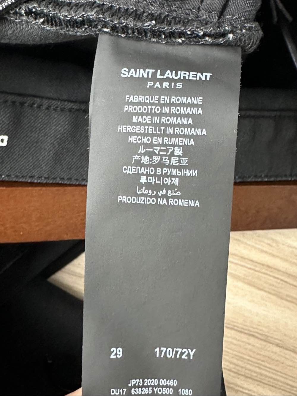 Saint Laurent Paris Black Denim Slim Fit Pants Size US 32 / EU 48 - 4 Thumbnail