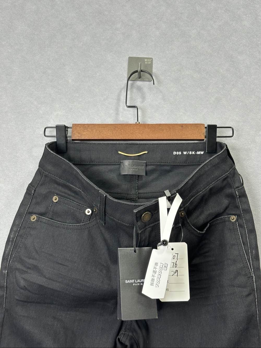 Saint Laurent Paris Black Denim Slim Fit Pants Size US 32 / EU 48 - 6 Thumbnail