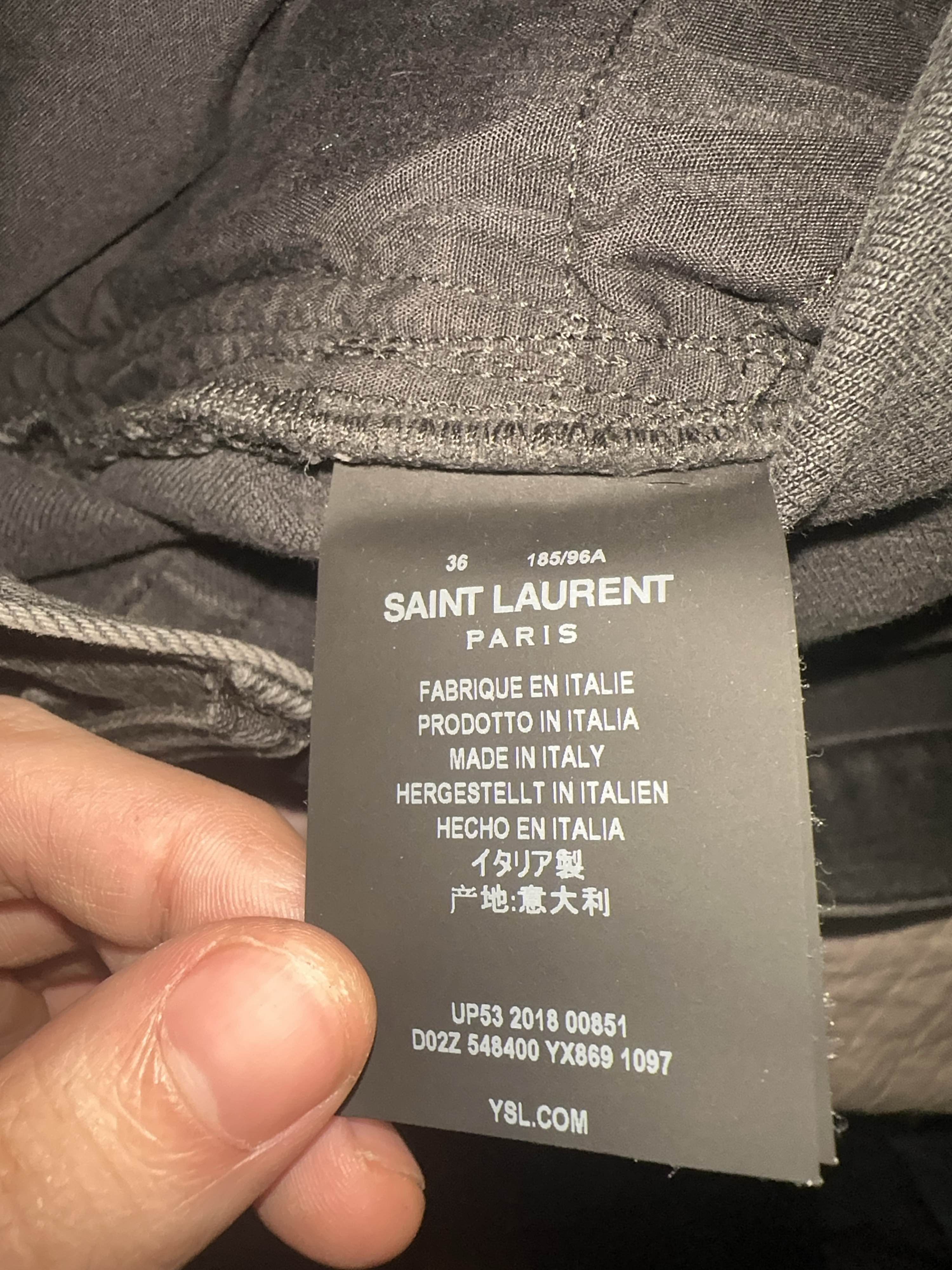 Saint Laurent Paris Black Denim Pants Size 36 Size US 36 / EU 52 - 2 Thumbnail
