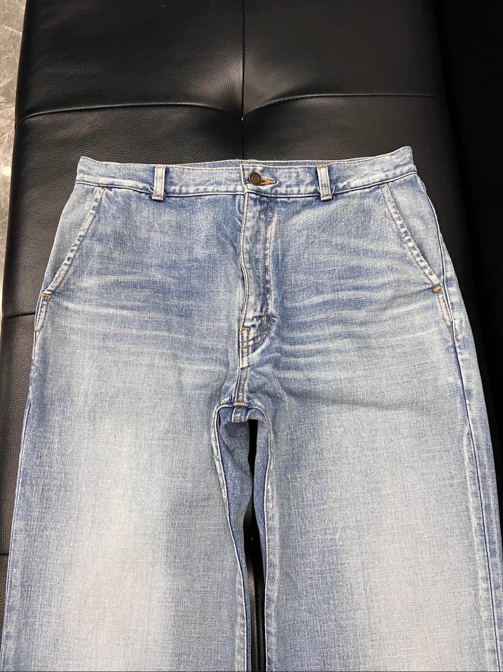 Saint Laurent Paris Blue Denim Wide-Leg Jeans Size US 32 / EU 48 - 6 Thumbnail