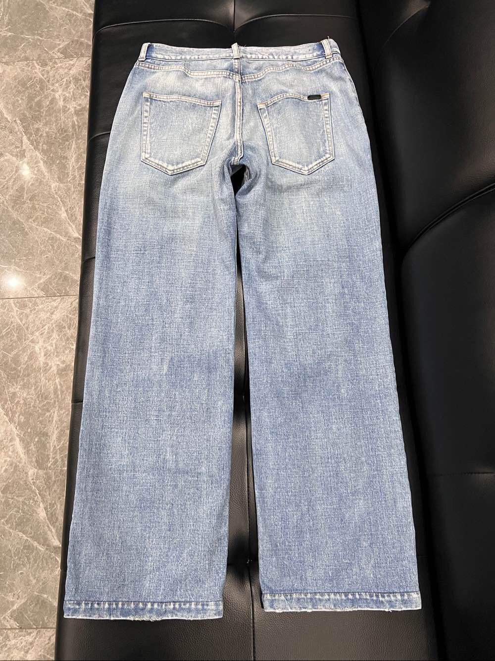 Saint Laurent Paris Blue Denim Wide-Leg Jeans Size US 32 / EU 48 - 2 Thumbnail