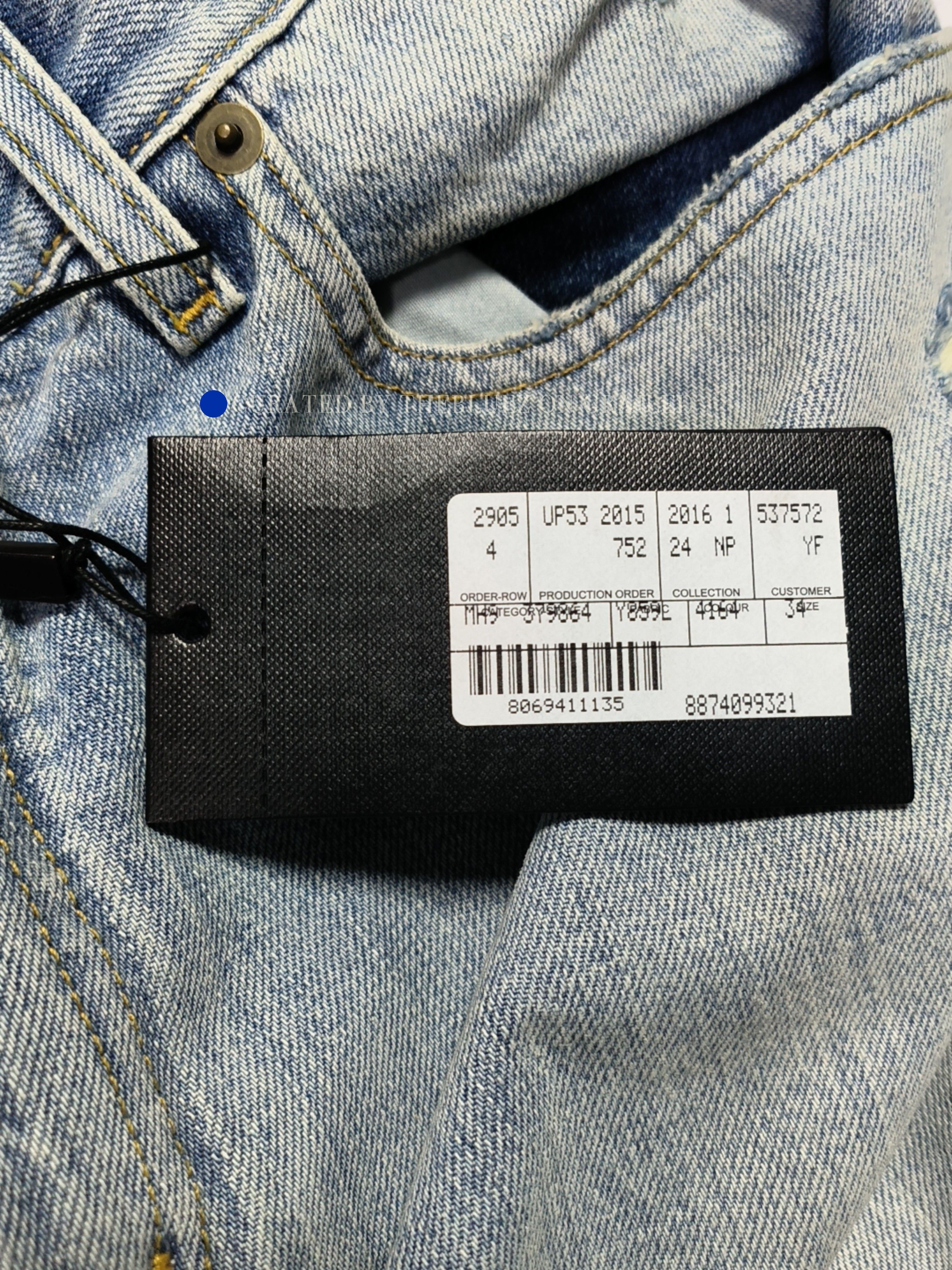 Saint Laurent Paris Blue Distressed Denim Jeans Size US 34 / EU 50 - 4 Thumbnail