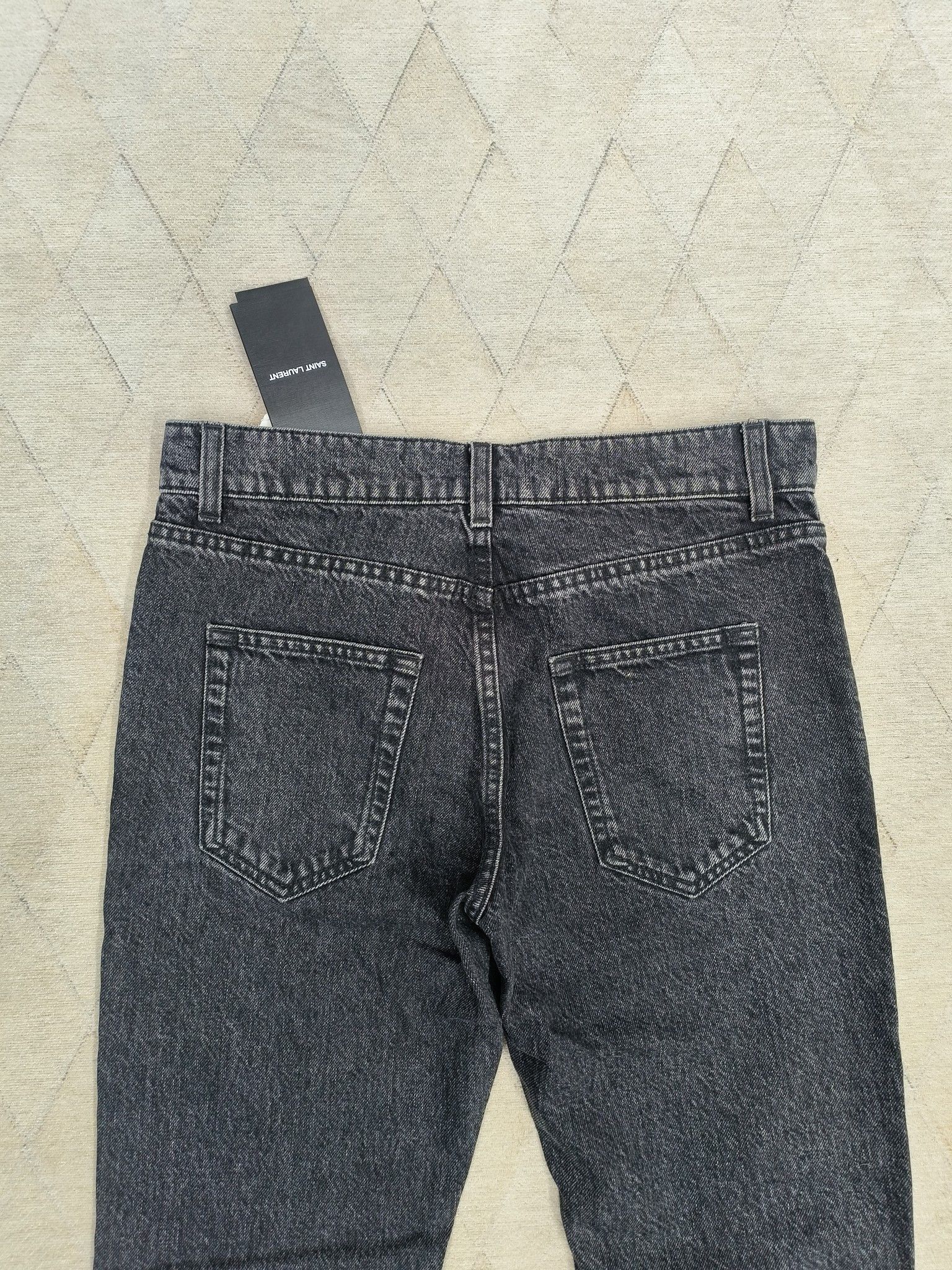 Saint Laurent Paris Black Ripped Denim Jeans Size 28 Size US 28 / EU 44 - 6 Thumbnail