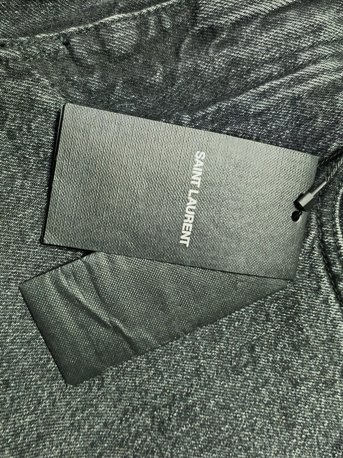 Saint Laurent Paris Black Ripped Denim Jeans Size 28 Size US 28 / EU 44 - 4 Thumbnail