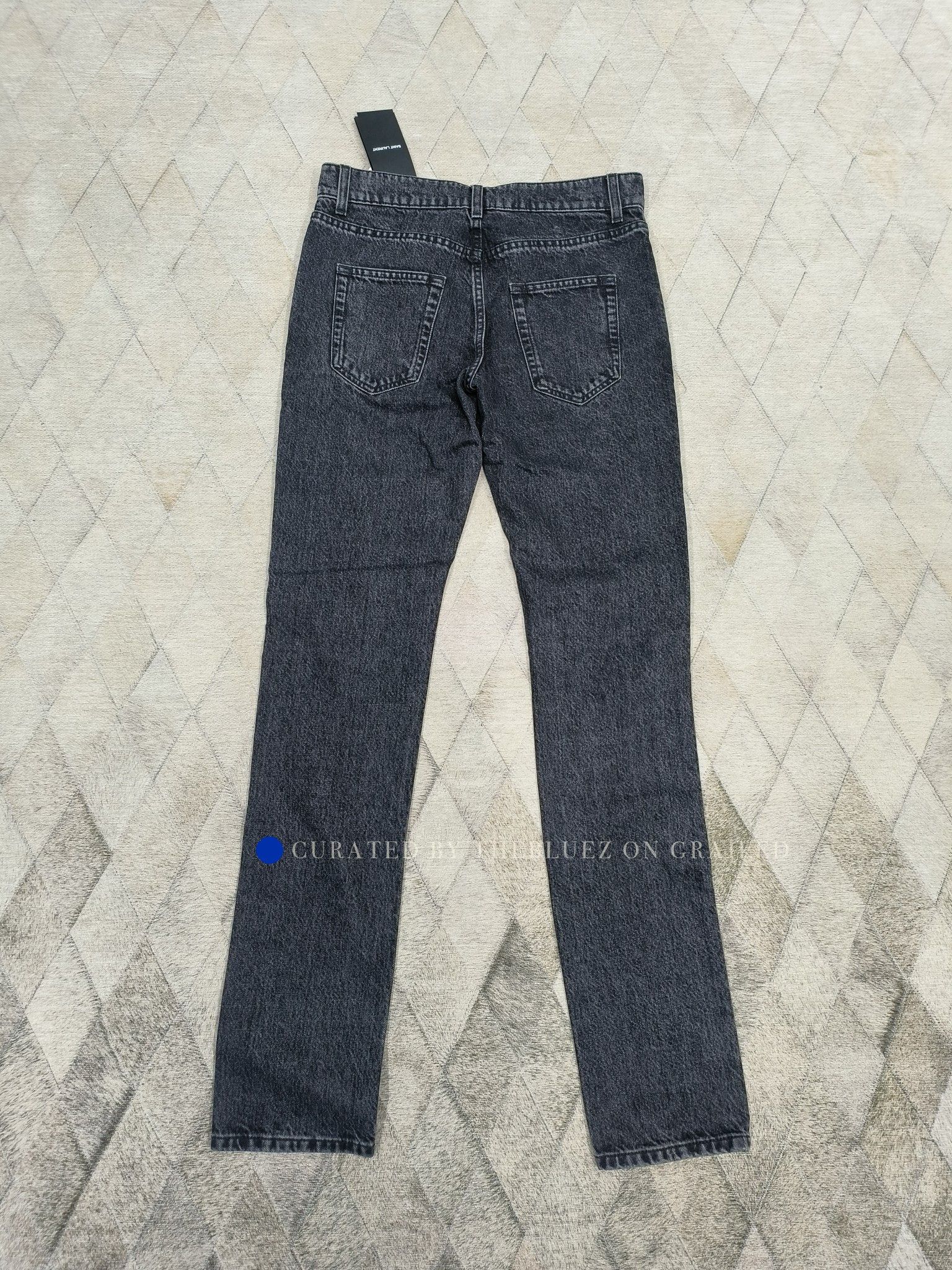 Saint Laurent Paris Black Ripped Denim Jeans Size 28 Size US 28 / EU 44 - 2 Thumbnail