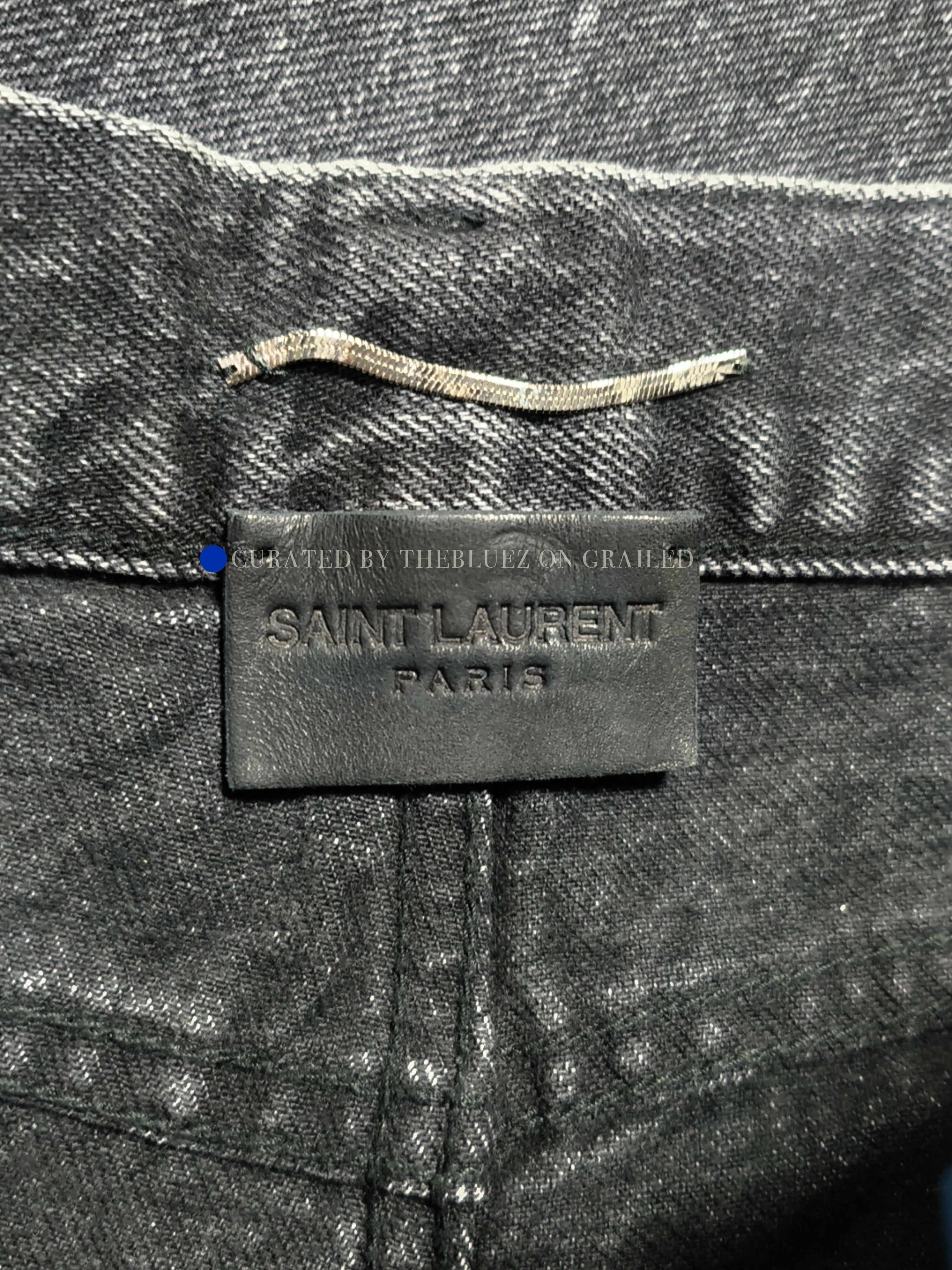 Saint Laurent Paris Black Distressed Denim Jeans Size 28 Size US 28 / EU 44 - 2 Thumbnail