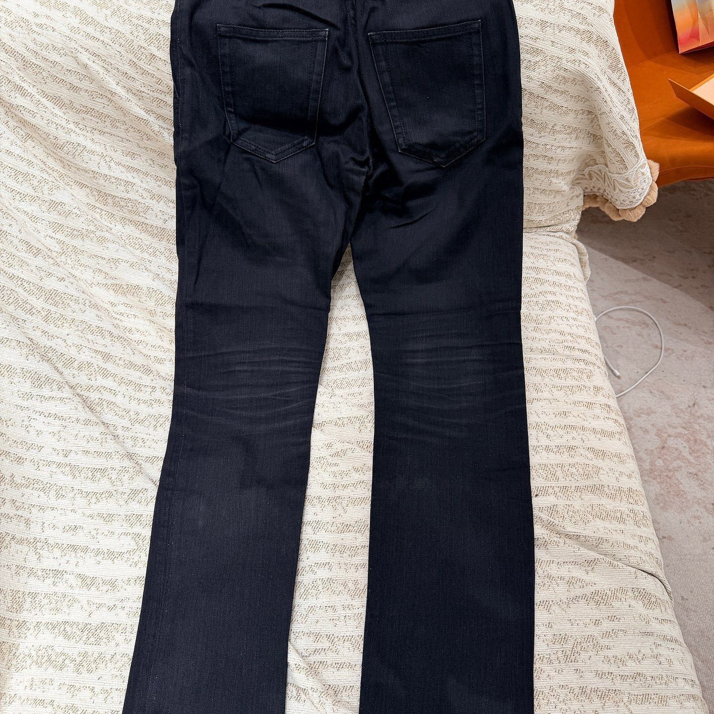 Saint Laurent Paris Black Denim Straight-Leg Pants Size US 32 / EU 48 - 2 Thumbnail