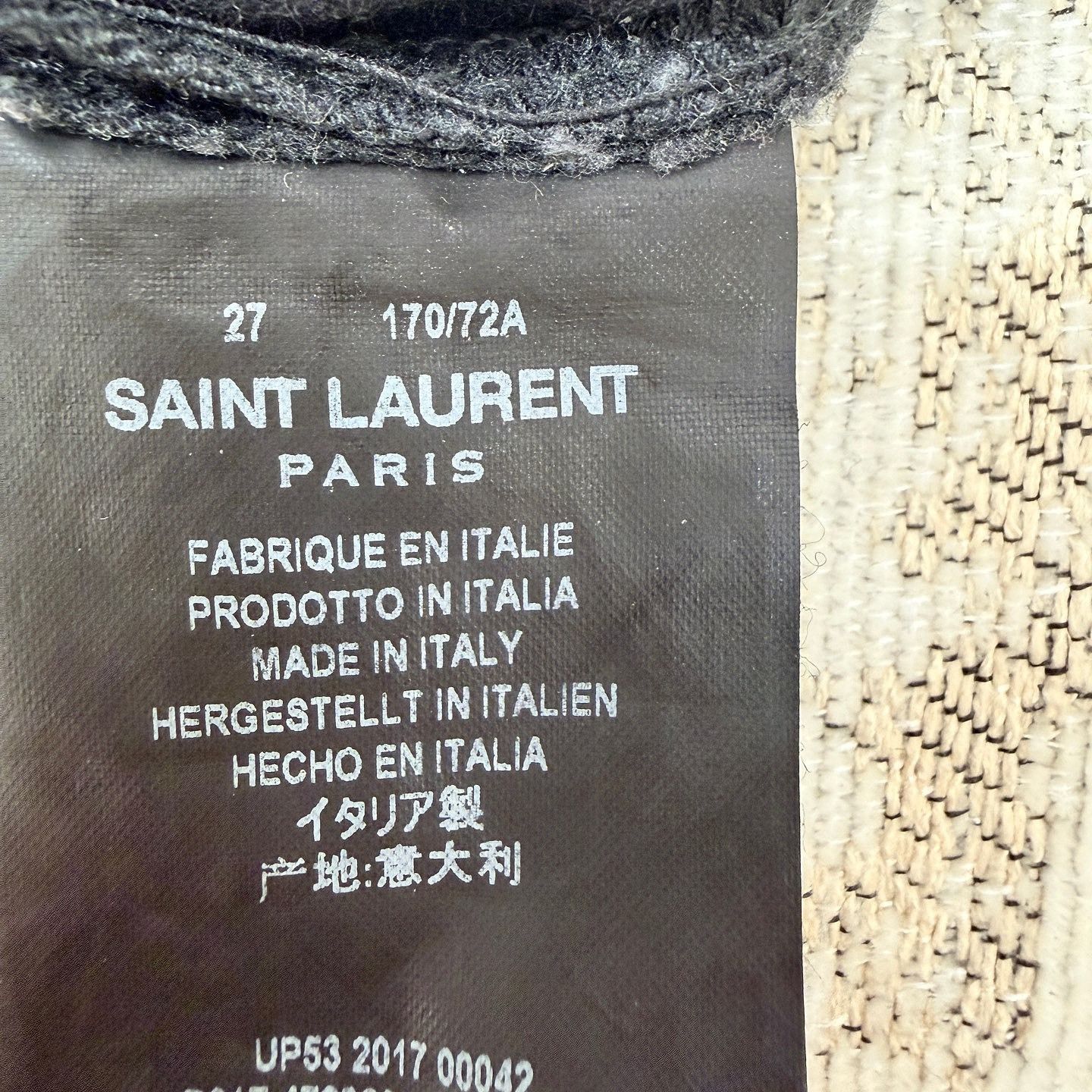 Saint Laurent Paris Black Denim Straight-Leg Pants Size US 32 / EU 48 - 4 Thumbnail