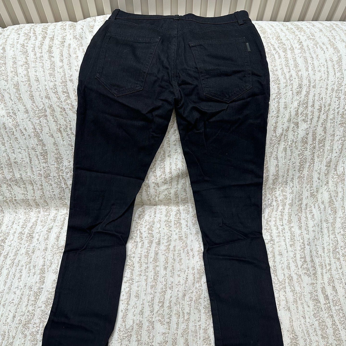 Saint Laurent Paris Black Distressed Denim Pants Size US 32 / EU 48 - 2 Thumbnail