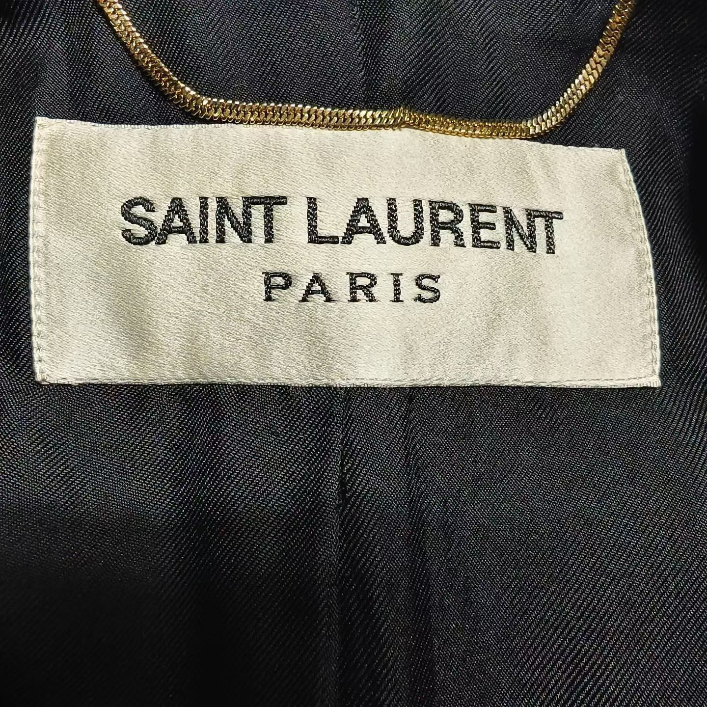 Saint Laurent Paris Gray Double-Breasted Wool Blend Coat - Size S Size US S / EU 44-46 / 1 - 3 Thumbnail