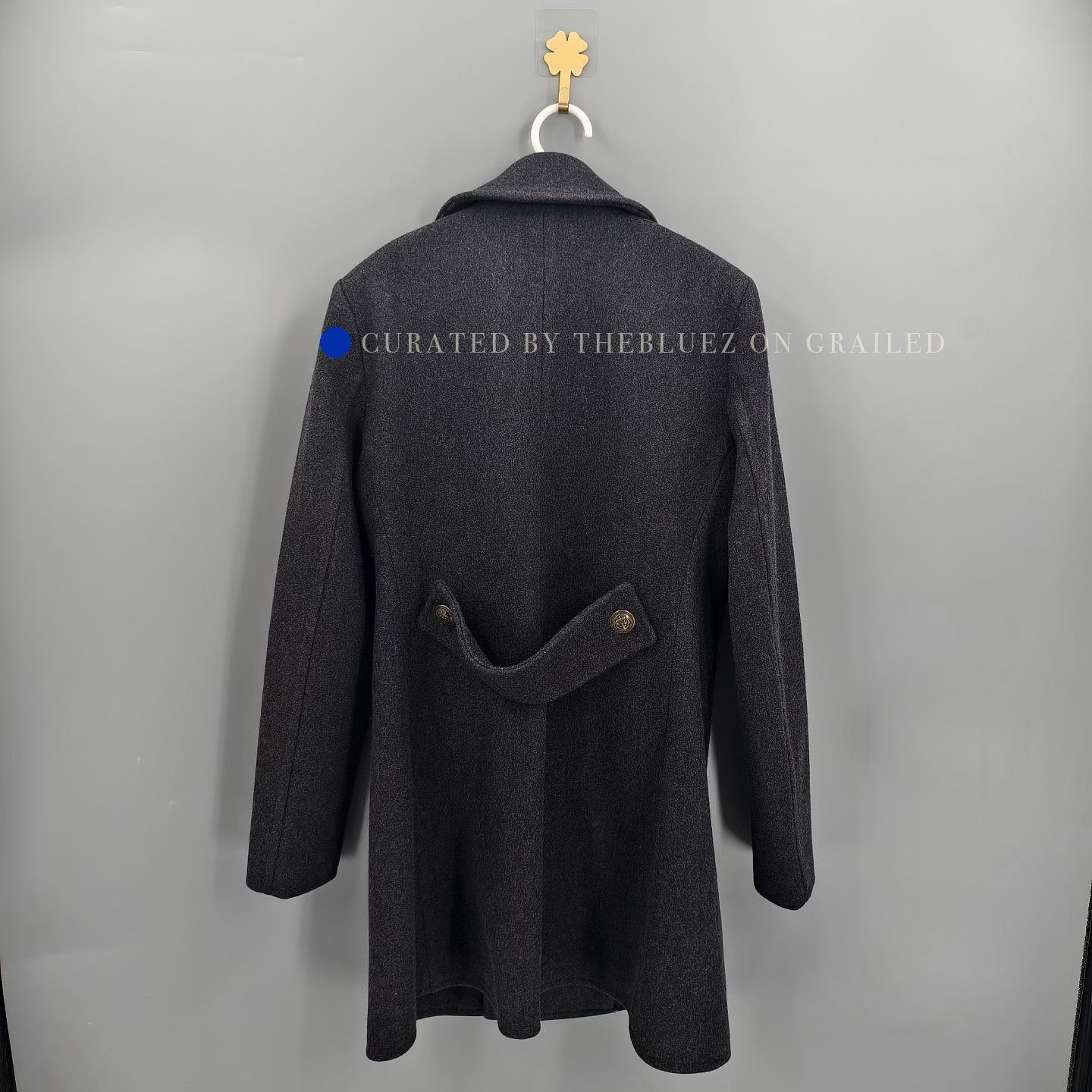 Saint Laurent Paris Gray Double-Breasted Wool Blend Coat - Size S Size US S / EU 44-46 / 1 - 2 Thumbnail