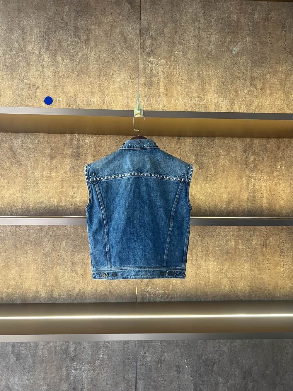 Saint Laurent Paris Blue Studded Denim Vest Size US S / EU 44-46 / 1 - 2 Thumbnail