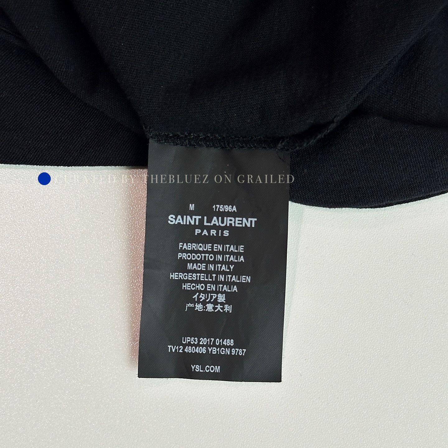 Saint Laurent Paris Black Short-Sleeve Graphic T-Shirt Size US M / EU 48-50 / 2 - 4 Thumbnail