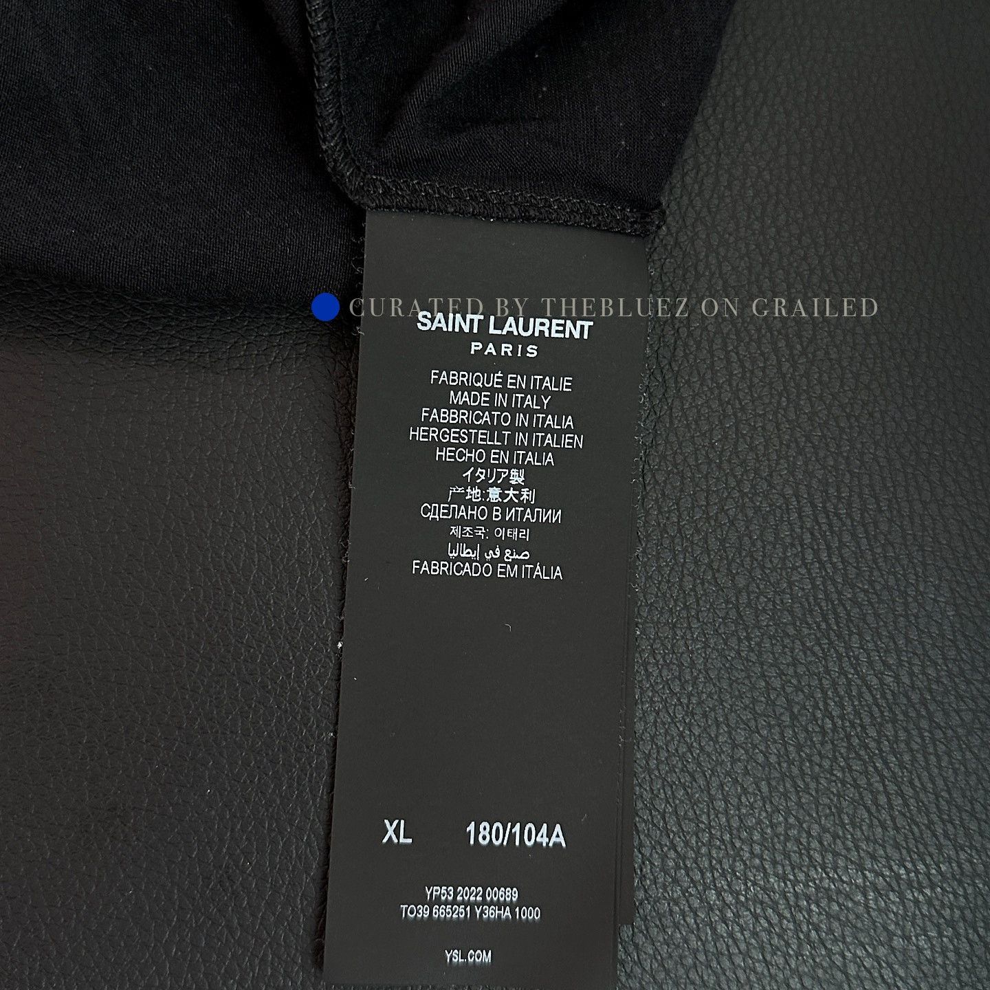 Saint Laurent Paris Black Short-Sleeve Crewneck Shirt Size US XL / EU 56 / 4 - 4 Thumbnail