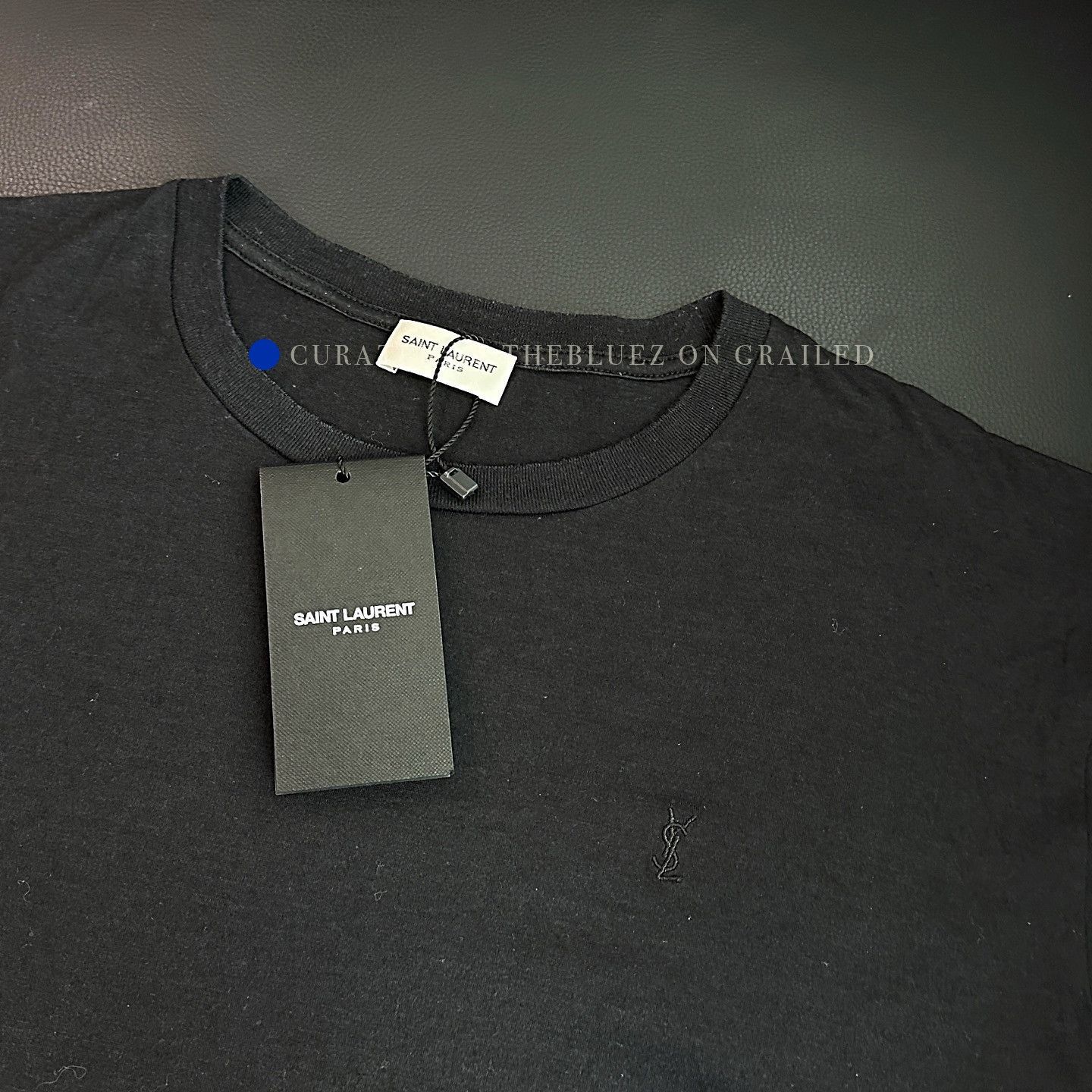 Saint Laurent Paris Black Short-Sleeve Crewneck Shirt Size US XL / EU 56 / 4 - 5 Thumbnail
