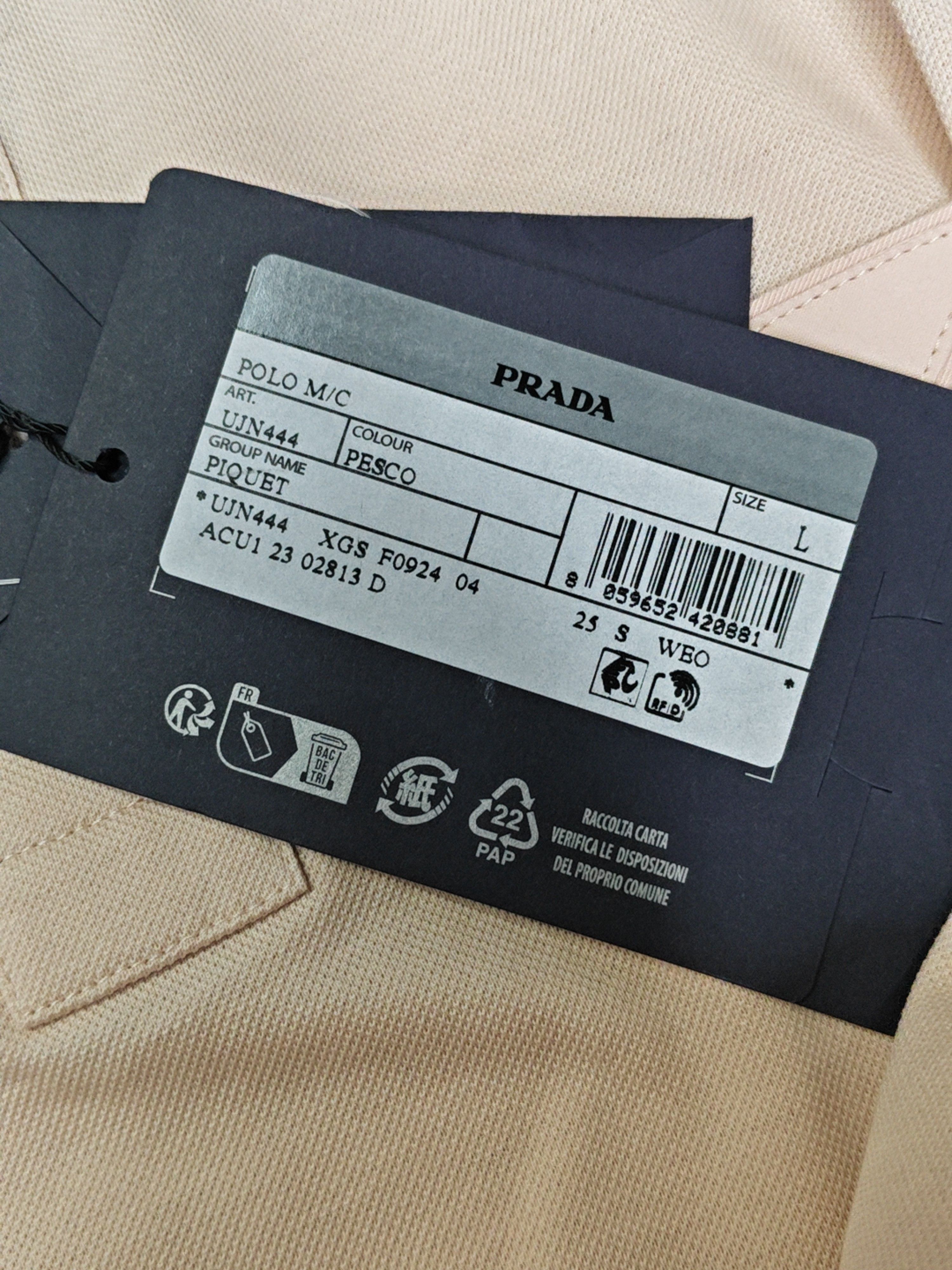 Prada Pink Short-Sleeve Polo Shirt Size L Size US L / EU 52-54 / 3 - 5 Thumbnail