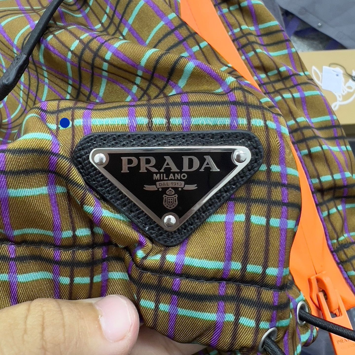 Prada Multi Plaid Shorts with Orange Accents Size US 36 / EU 52 - 5 Thumbnail