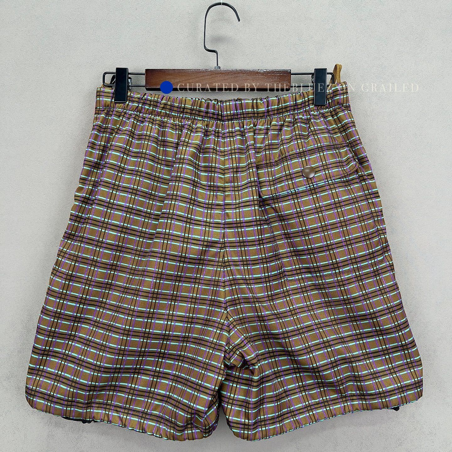 Prada Multi Plaid Shorts with Orange Accents Size US 36 / EU 52 - 2 Thumbnail