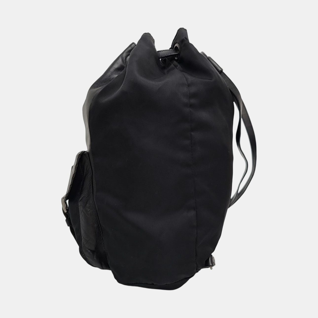 Prada Black Nylon and Leather Backpack with Dual Pockets Size ONE SIZE - 10 Thumbnail