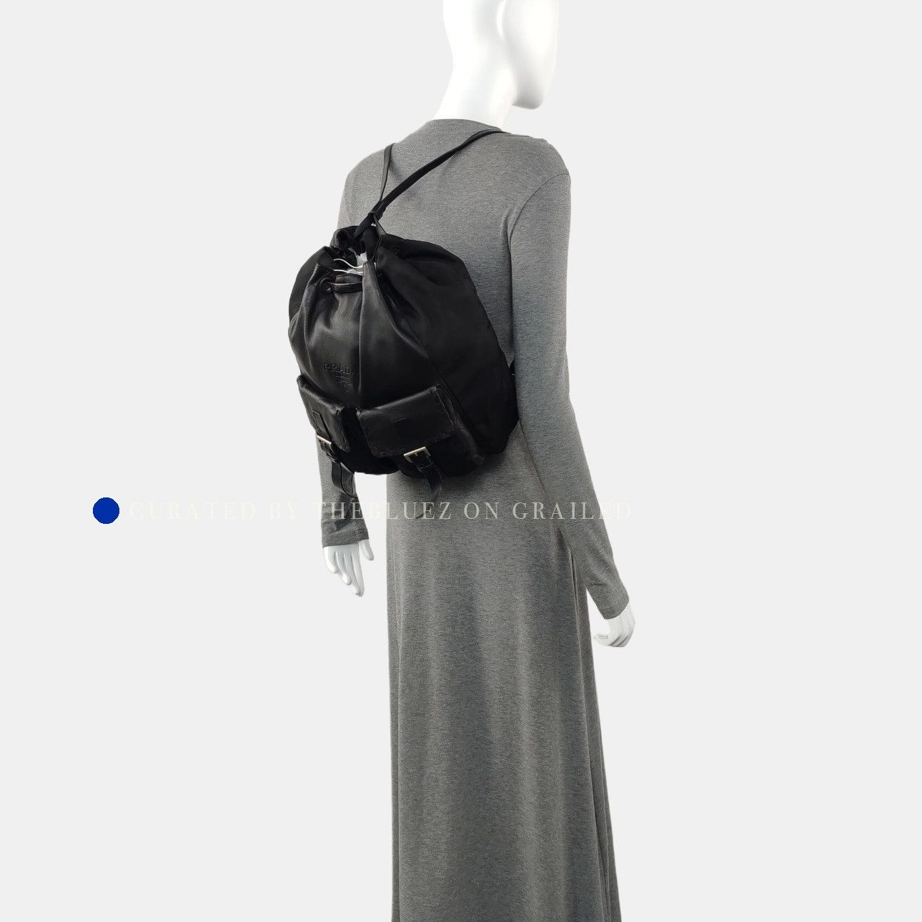 Prada Black Nylon and Leather Backpack with Dual Pockets Size ONE SIZE - 6 Thumbnail