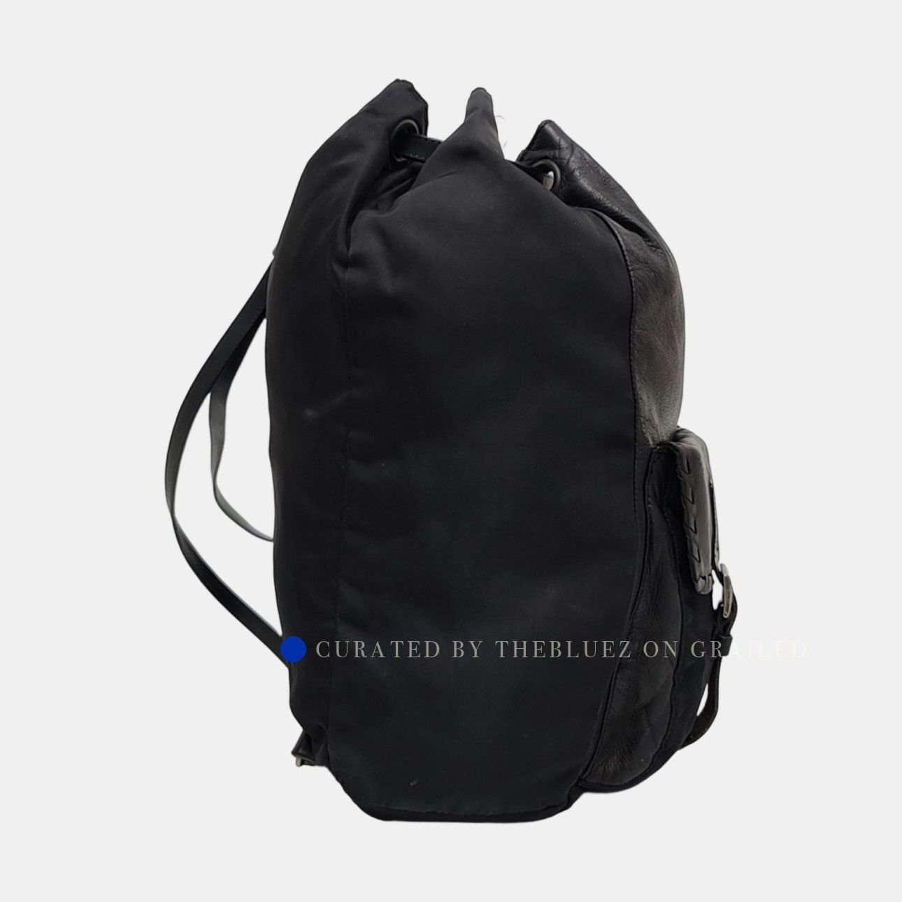 Prada Black Nylon and Leather Backpack with Dual Pockets Size ONE SIZE - 9 Thumbnail