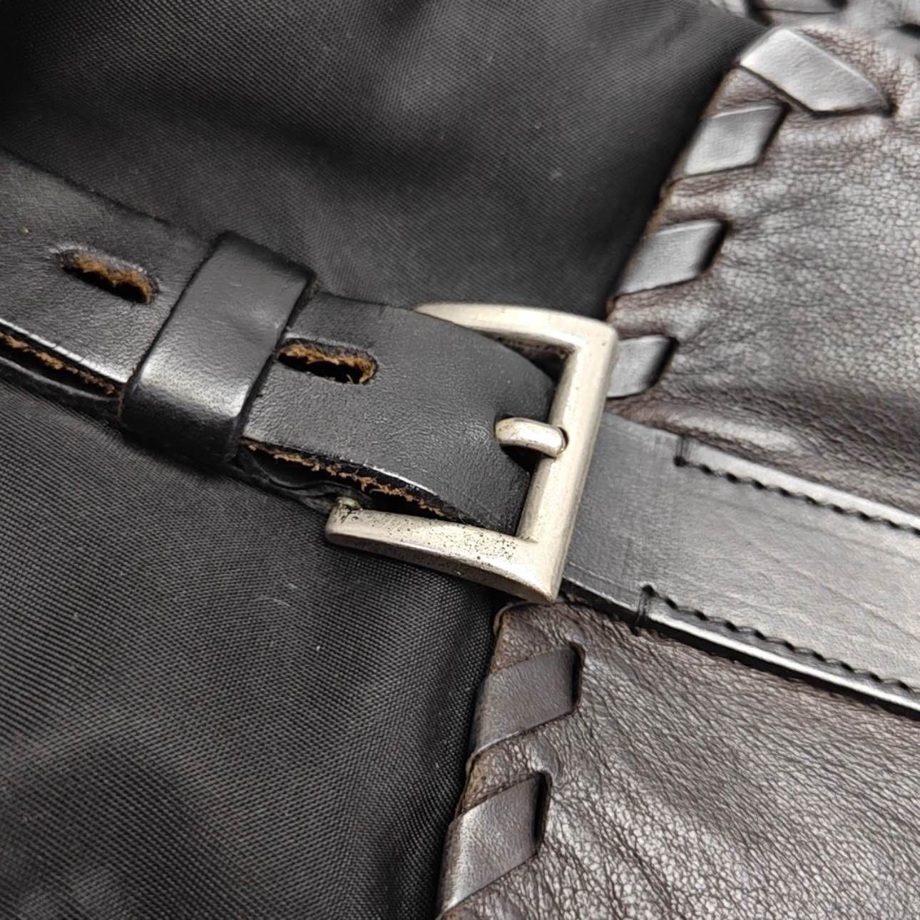 Prada Black Nylon and Leather Backpack with Dual Pockets Size ONE SIZE - 12 Thumbnail